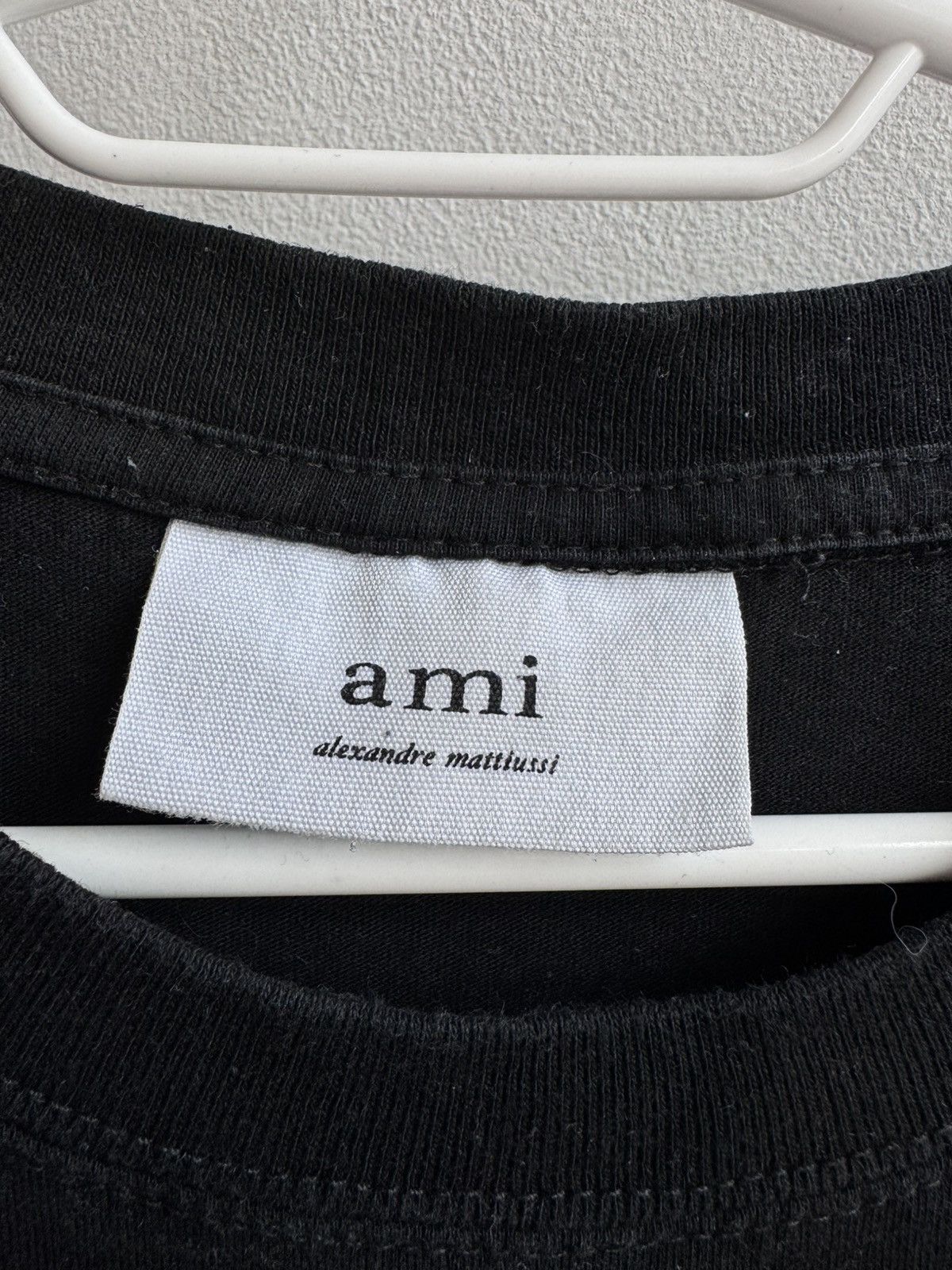 AMI AMI Paris Alexandre Mattiussi T shirt Tee Black Cotton Size US XL / EU 56 / 4 - 7 Thumbnail