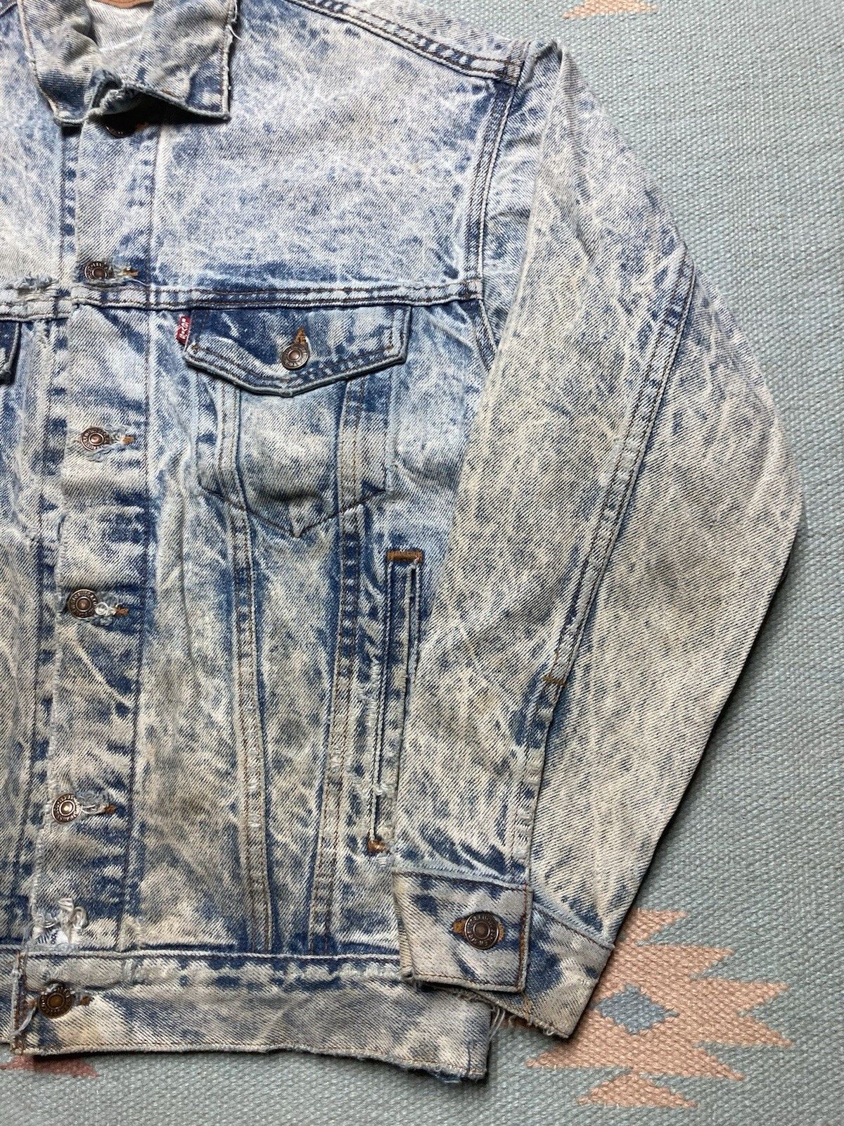 Levi's × Vintage 70s Levi’s denim jacket 70507 0219 acid wash distress small Size US S / EU 44-46 / 1 - 5 Thumbnail