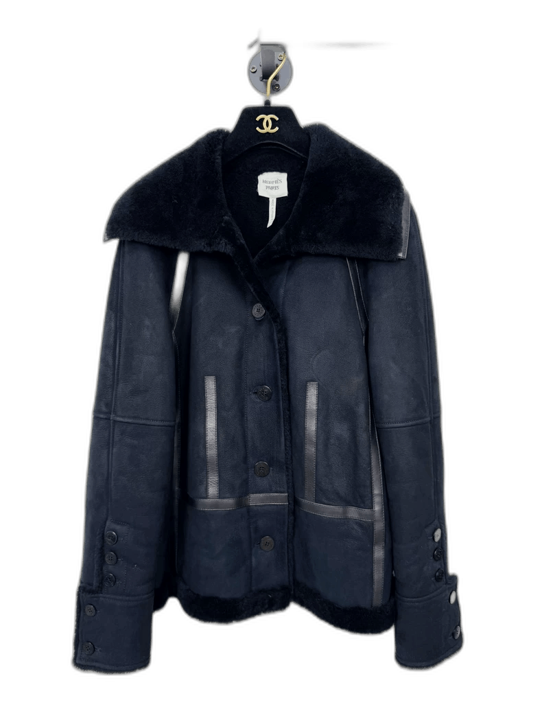 Hermes Hermes Shearling Jacket Size 36-2506 Size S / US 4 / IT 40 - 1 Thumbnail