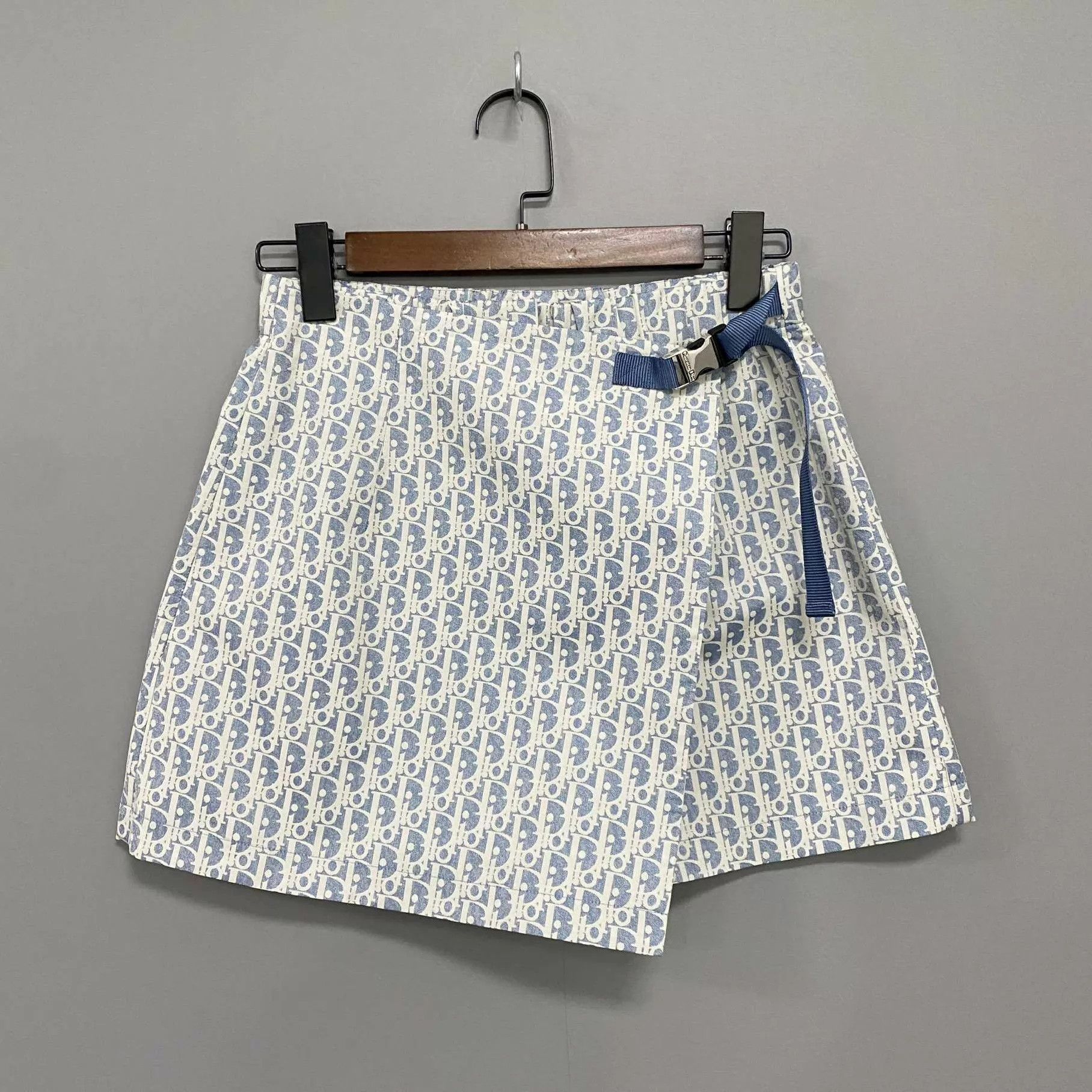 Dior Dior women's light blue Oblique allover print skirt pants 38 Size 27" / US 4 / IT 40 - 2 Thumbnail