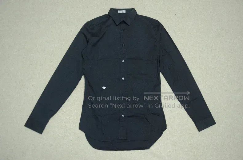 Dior Dior Size38 Little Bee Embroidered Black Shirt Size US XXS / EU 40 - 1 Thumbnail