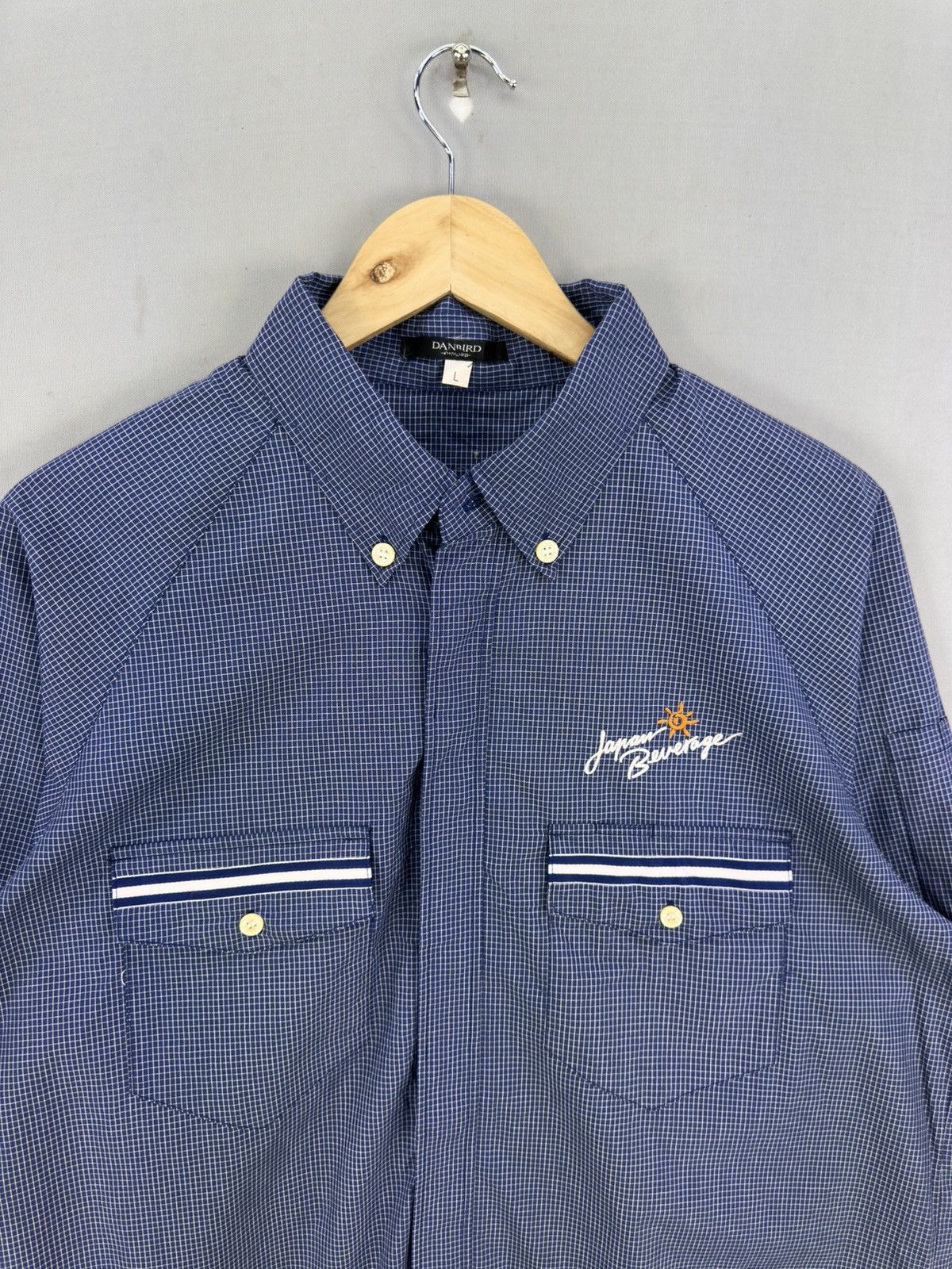 Japanese Brand Danbird Japan Beverage Grid Check Worker Shirt Size US L / EU 52-54 / 3 - 7 Thumbnail