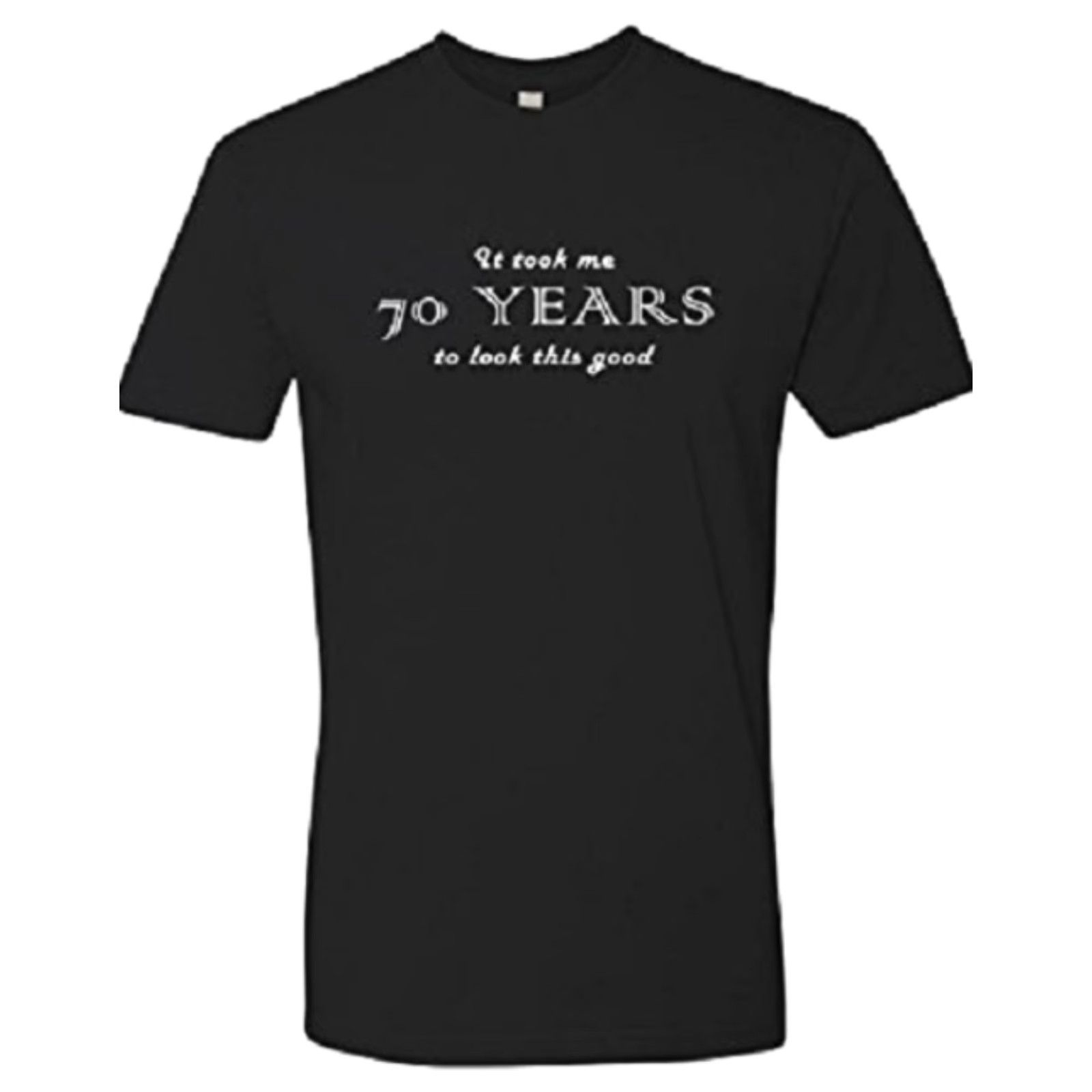 Next Level VINTAGE Panoware Funny 70th Birthday T-Shirt Men's 2XL Black Cotton 70s Mens Size US XXL / EU 58 / 5 - 2 Thumbnail