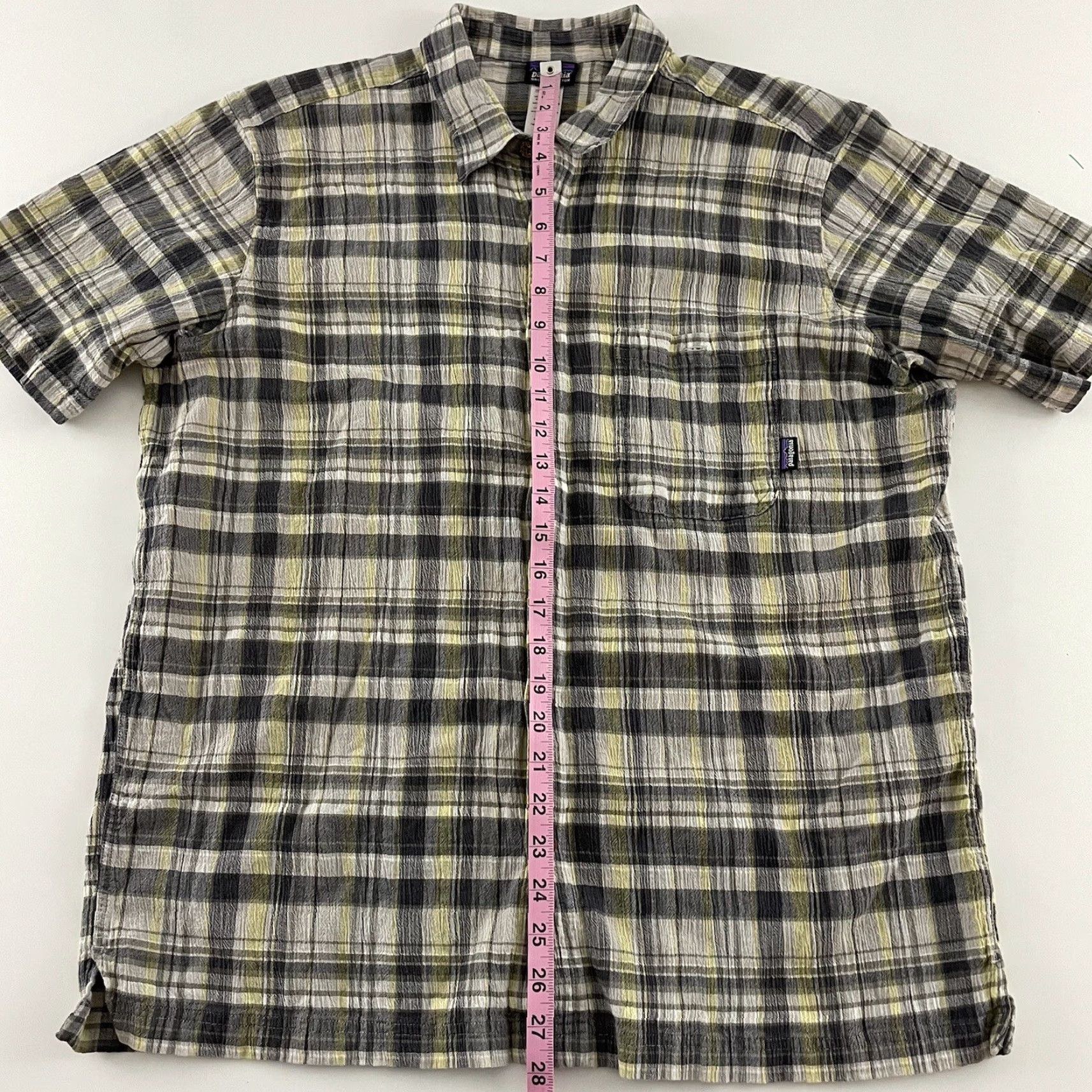 Patagonia Patagonia Plaid Short Sleeve Button Front Shirt Men's XL Gray Cotton Organic Shirt Size US XL / EU 56 / 4 - 5 Thumbnail