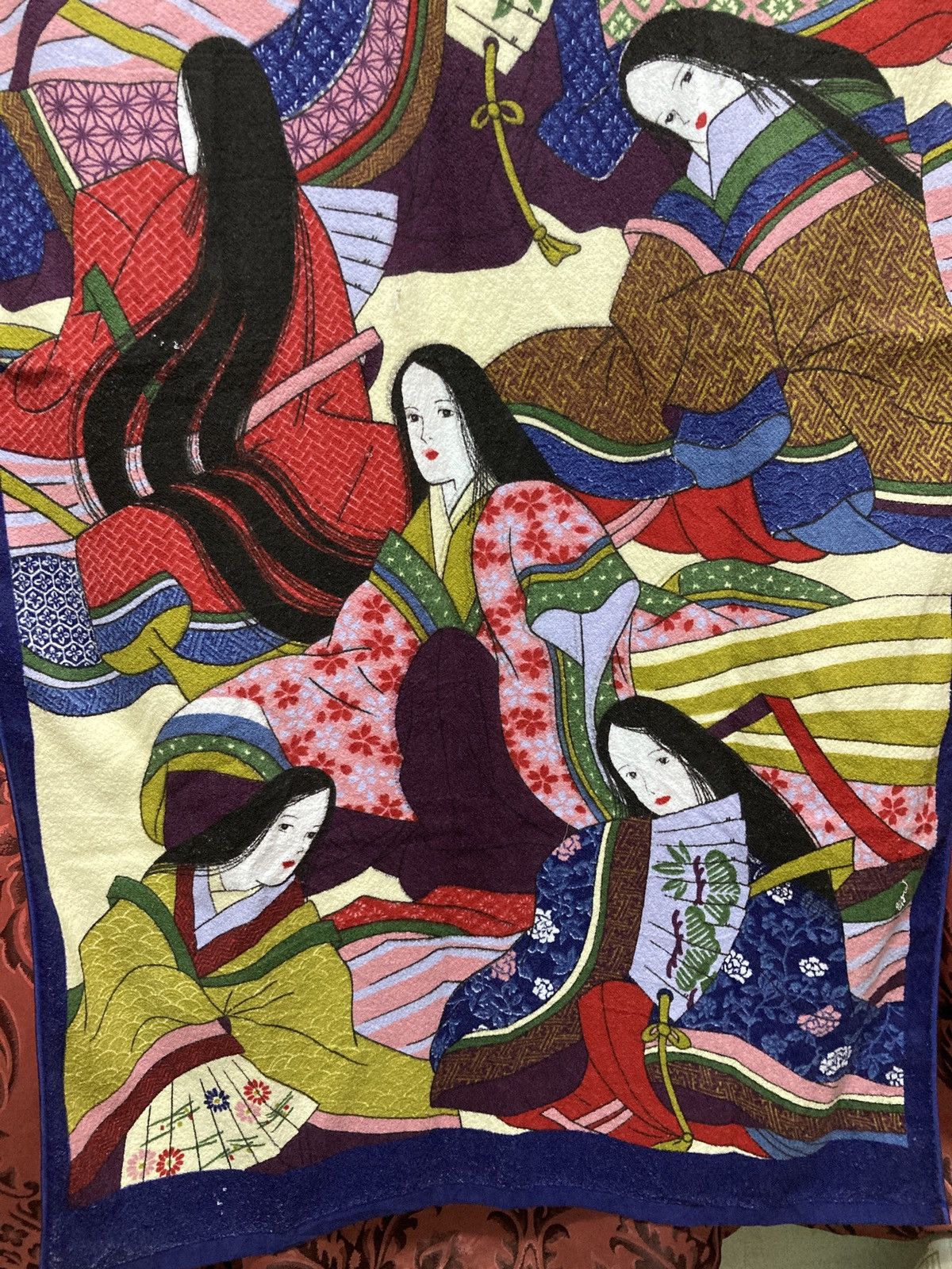Japanese Brand Towel pictures of geisha Size ONE SIZE - 3 Thumbnail