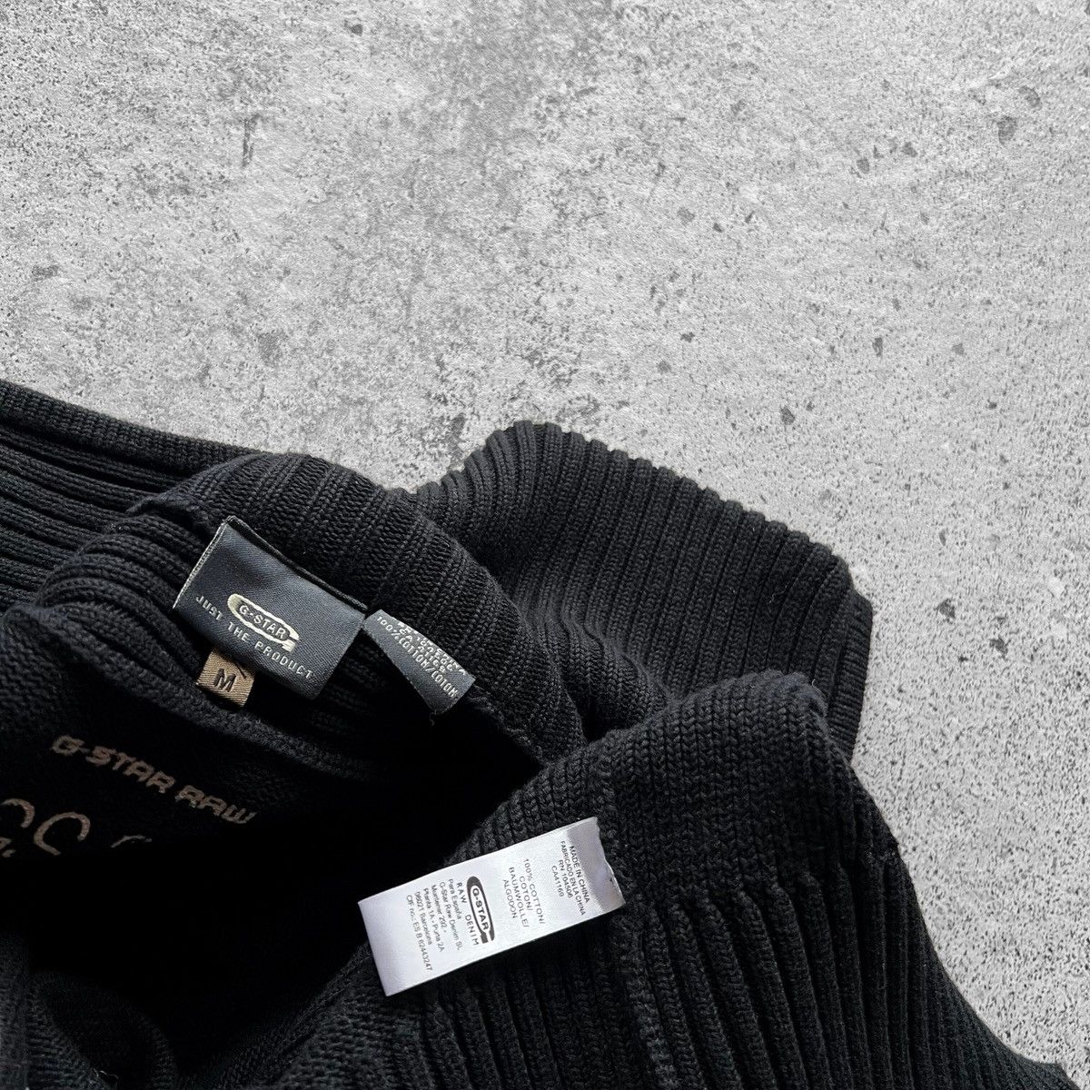 G-Star × Vintage G-Star Raw Womens Vintage 00s Black LS Full Zip Sweater Size M / US 6-8 / IT 42-44 - 7 Thumbnail
