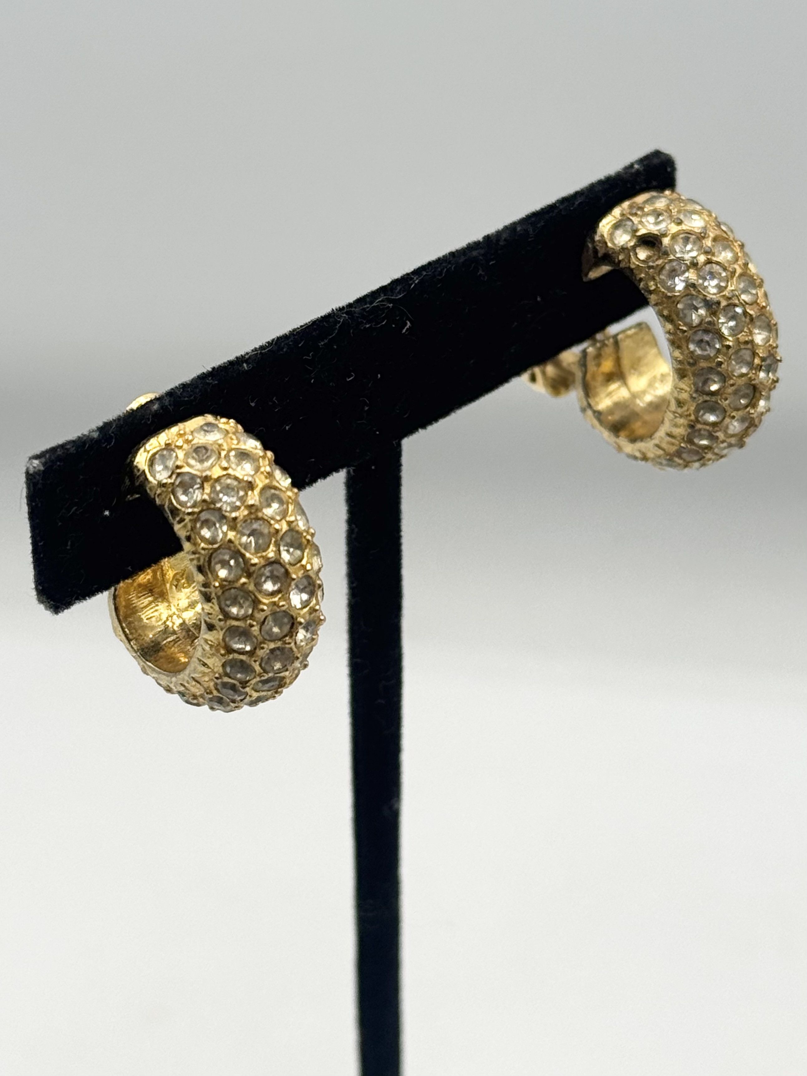 Kenneth Jay Lane Vintage Kenneth Lane Rhinestone Hoop Earrings Size ONE SIZE - 3 Thumbnail