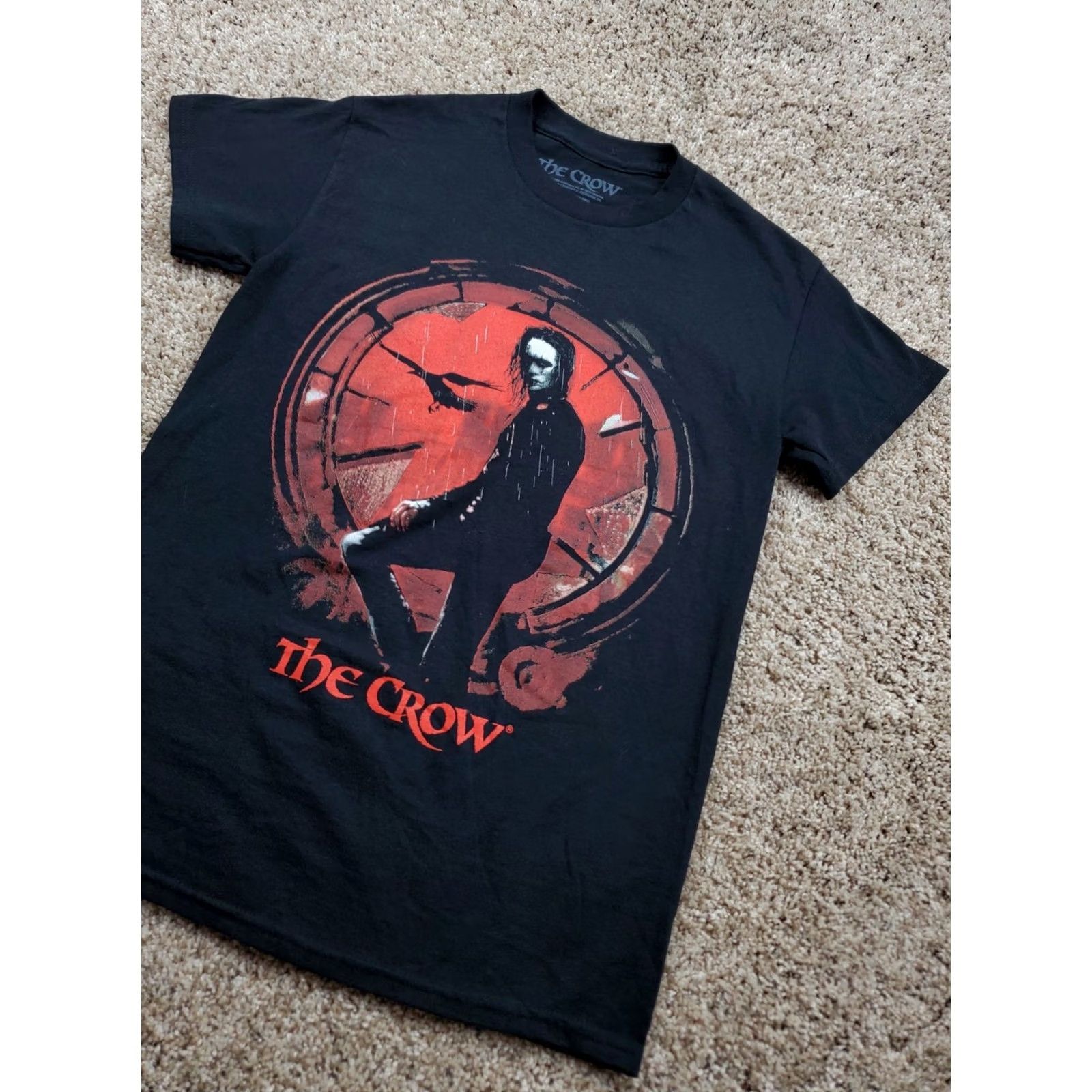 Lee The Crow T Shirt Mens Small Black Short Sleeve Graphic Crew Neck 90s Horror Movie Vintage? Size US S / EU 44-46 / 1 - 2 Thumbnail