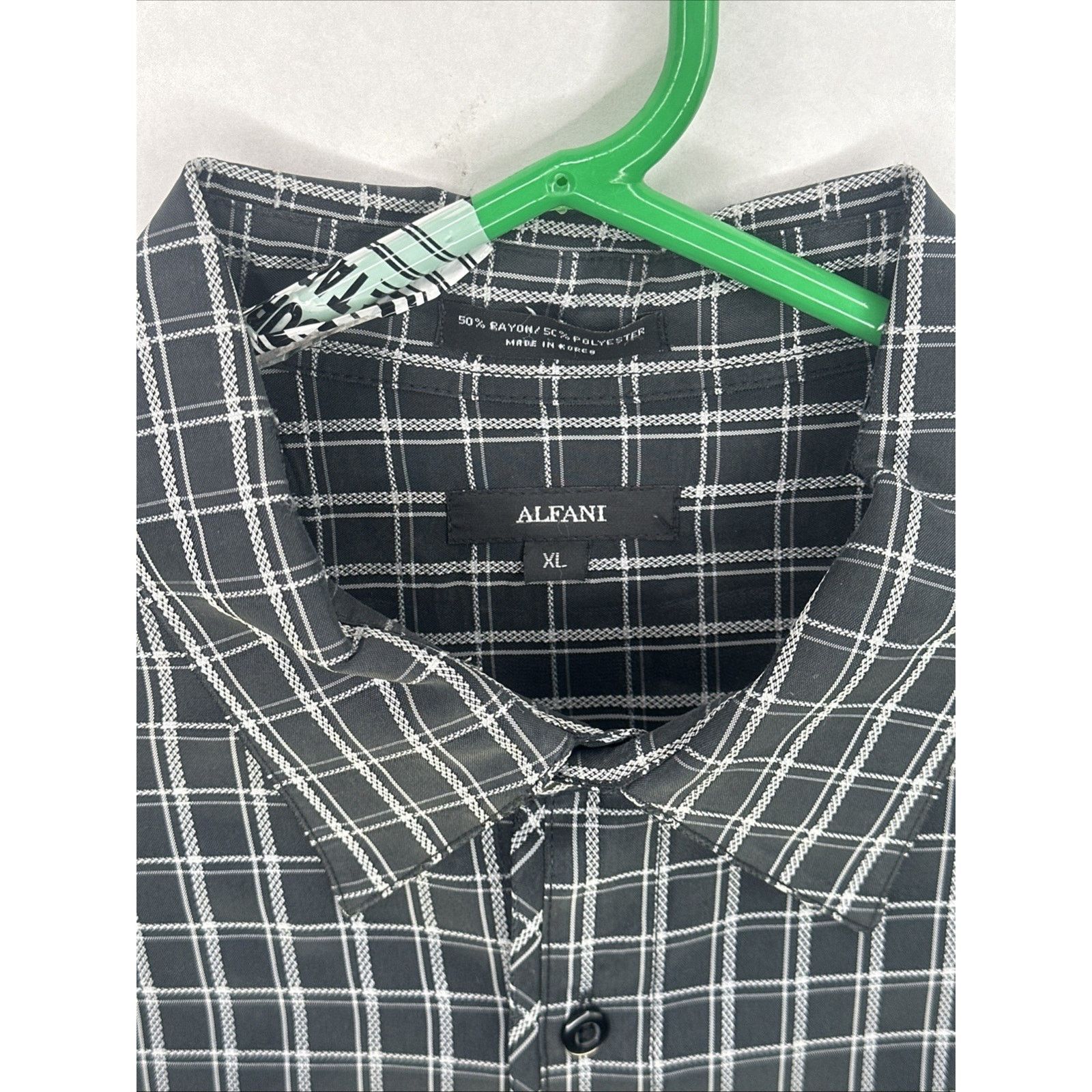Alfani ALFANI Men Casual Shirt Size XL black Striped Short Sleeve Size US XL / EU 56 / 4 - 2 Thumbnail