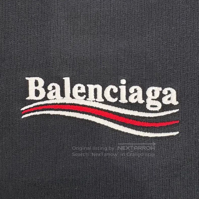 Balenciaga Balenciaga Wave Cola Letter Embroidery Destroyed Hoodie Bl Size US XS / EU 42 / 0 - 6 Thumbnail