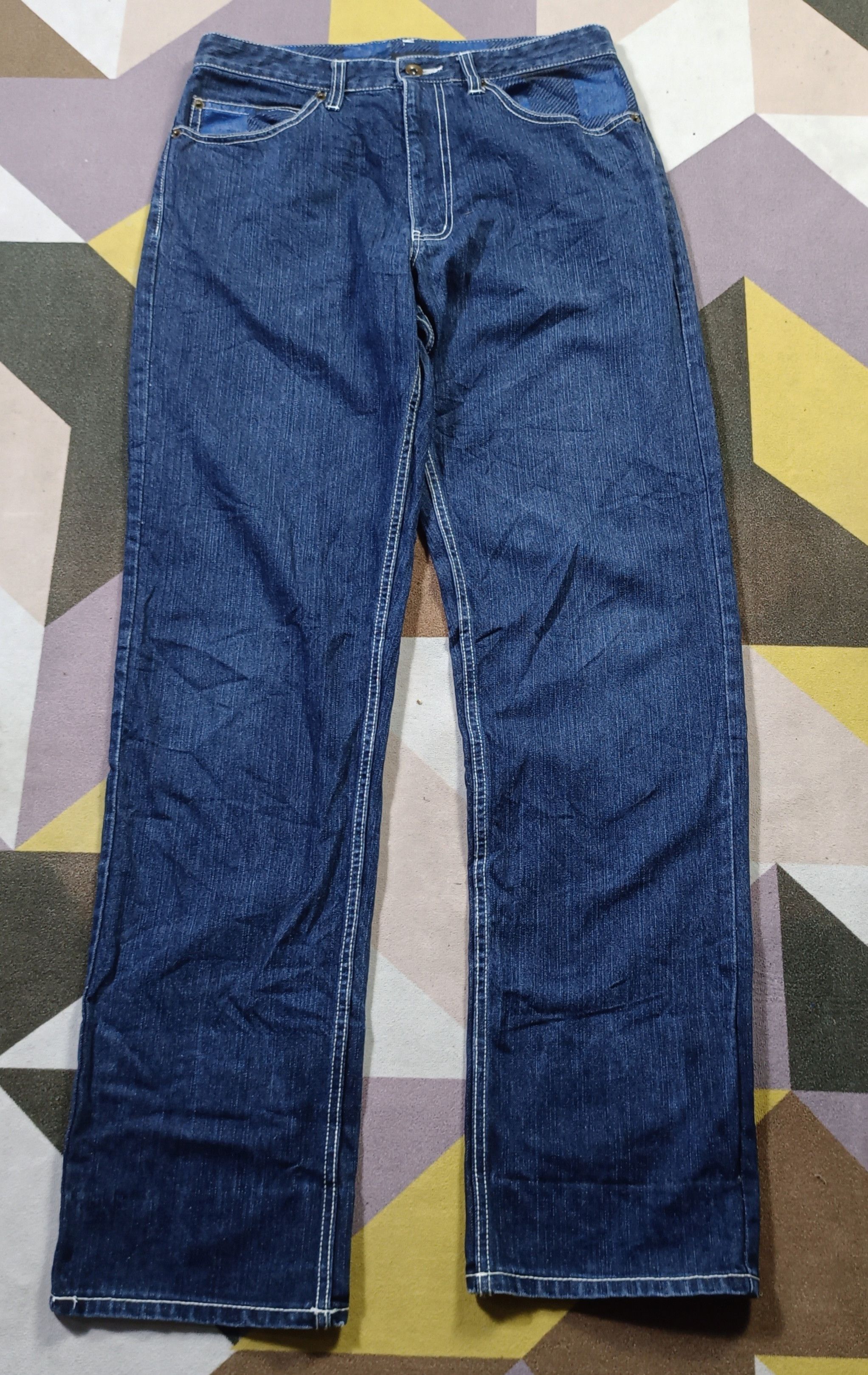 Japanese Brand Nakane Yasu Blok Design Denim style Travis Scott Size US 32 / EU 48 - 3 Thumbnail