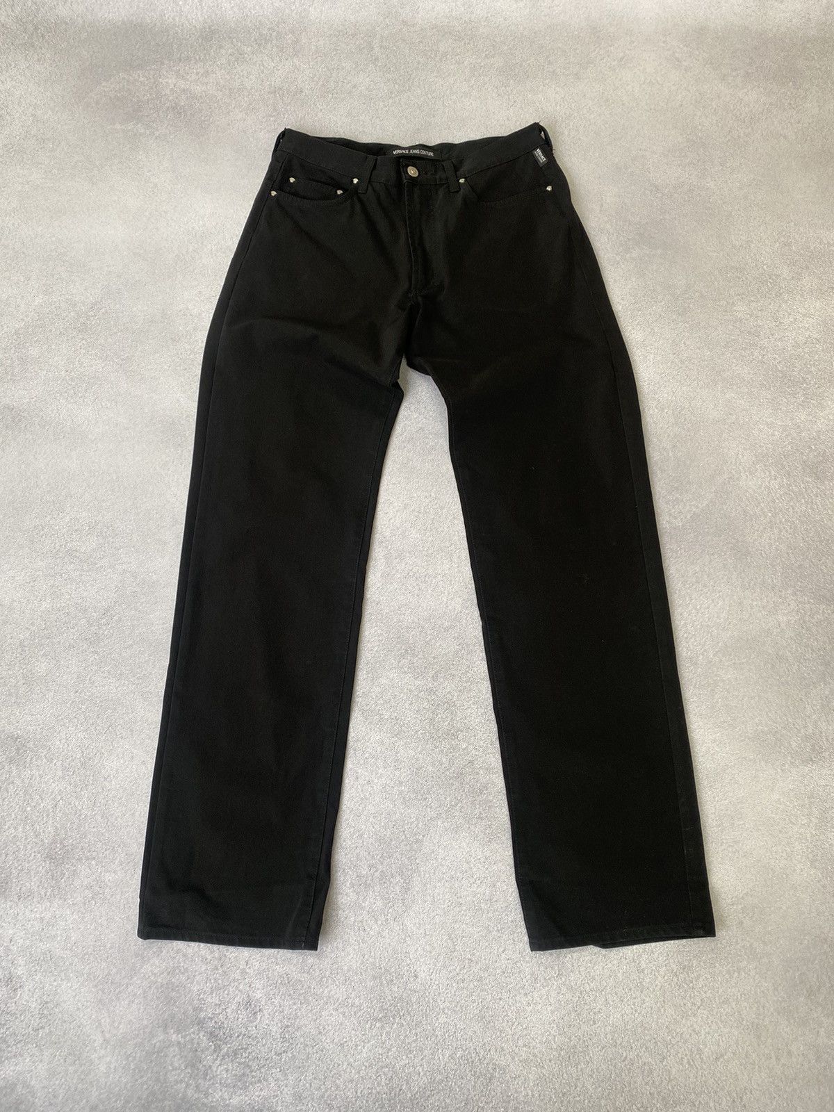 Versace Jeans Couture × Vintage Vintage Versace Jeans Couture Black Pants Size US 34 / EU 50 - 3 Thumbnail