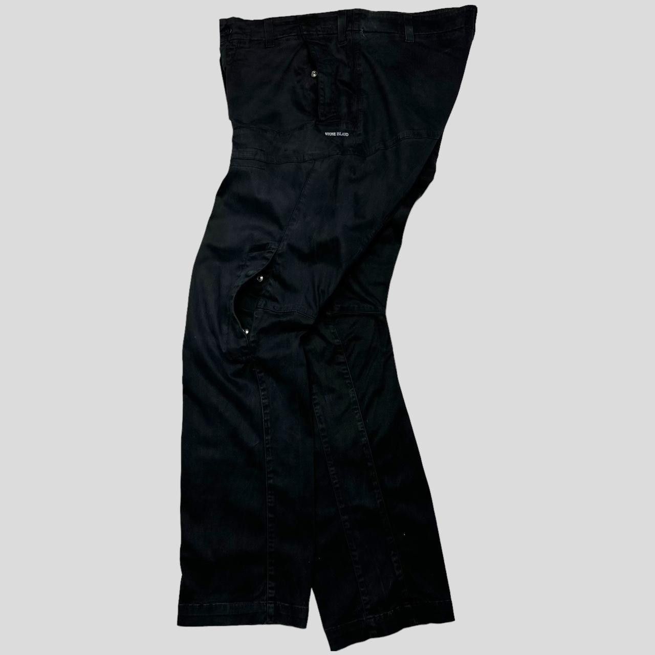 image of Stone Island Ss02 ‘Jet Pants’ Cargo Trousers - It52 in Black, Men's (Size 36)