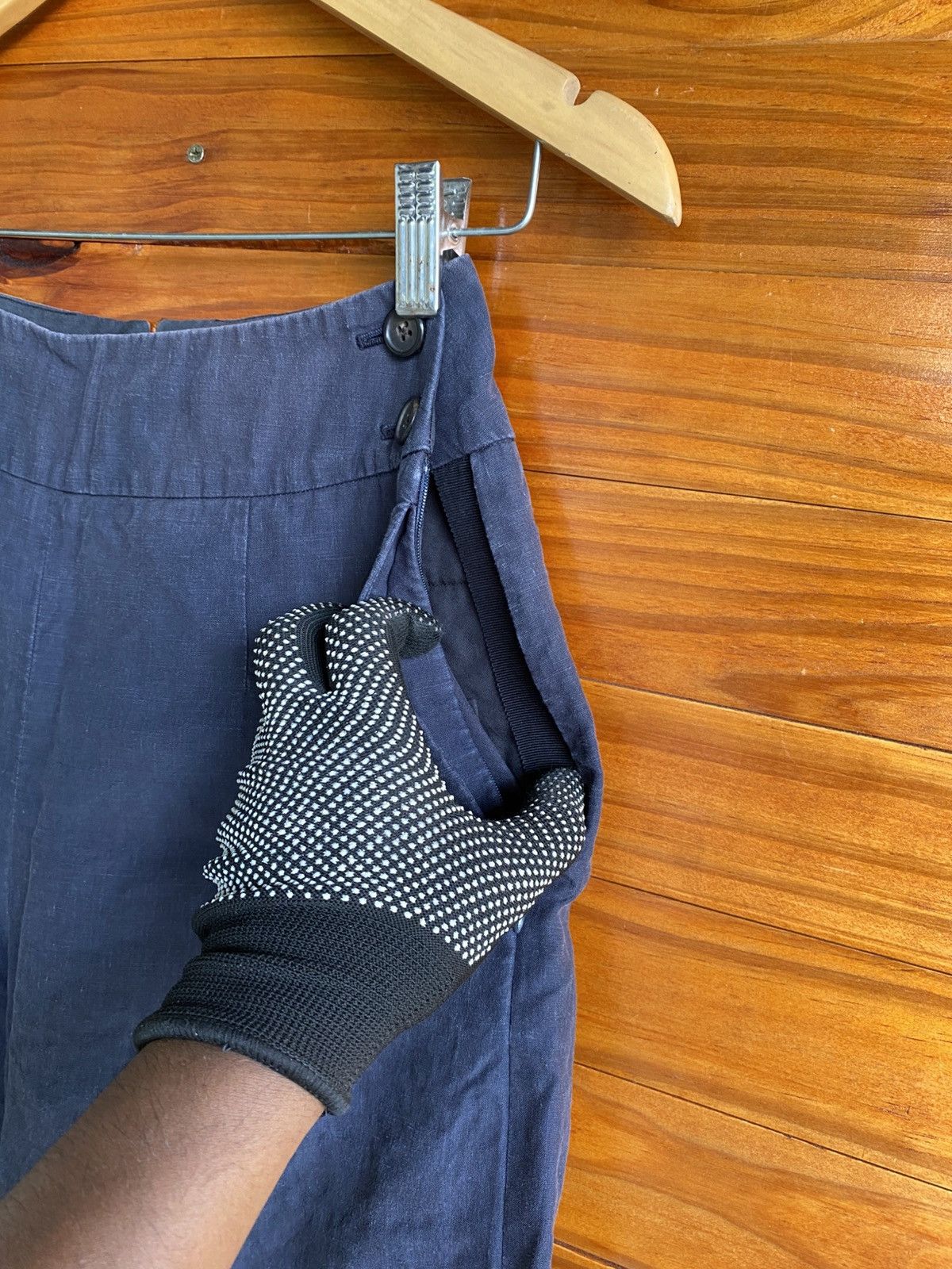 Margaret Howell Margaret Howell Navy Linen Wide Pants | Japanese Minimalist Size 27" / US 4 / IT 40 - 8 Thumbnail