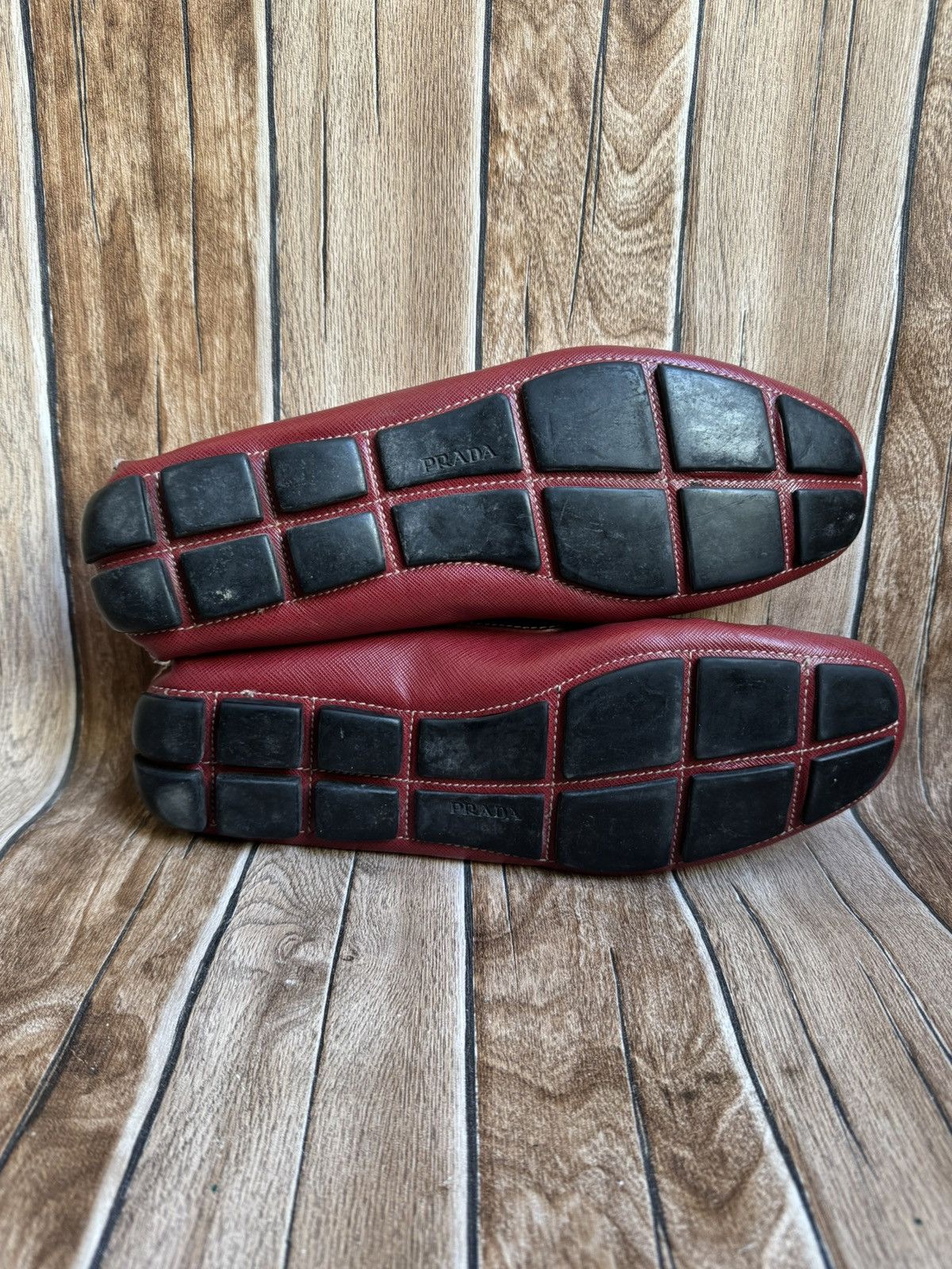 Prada logo leather loafers Size US 10 / EU 43 - 13 Thumbnail