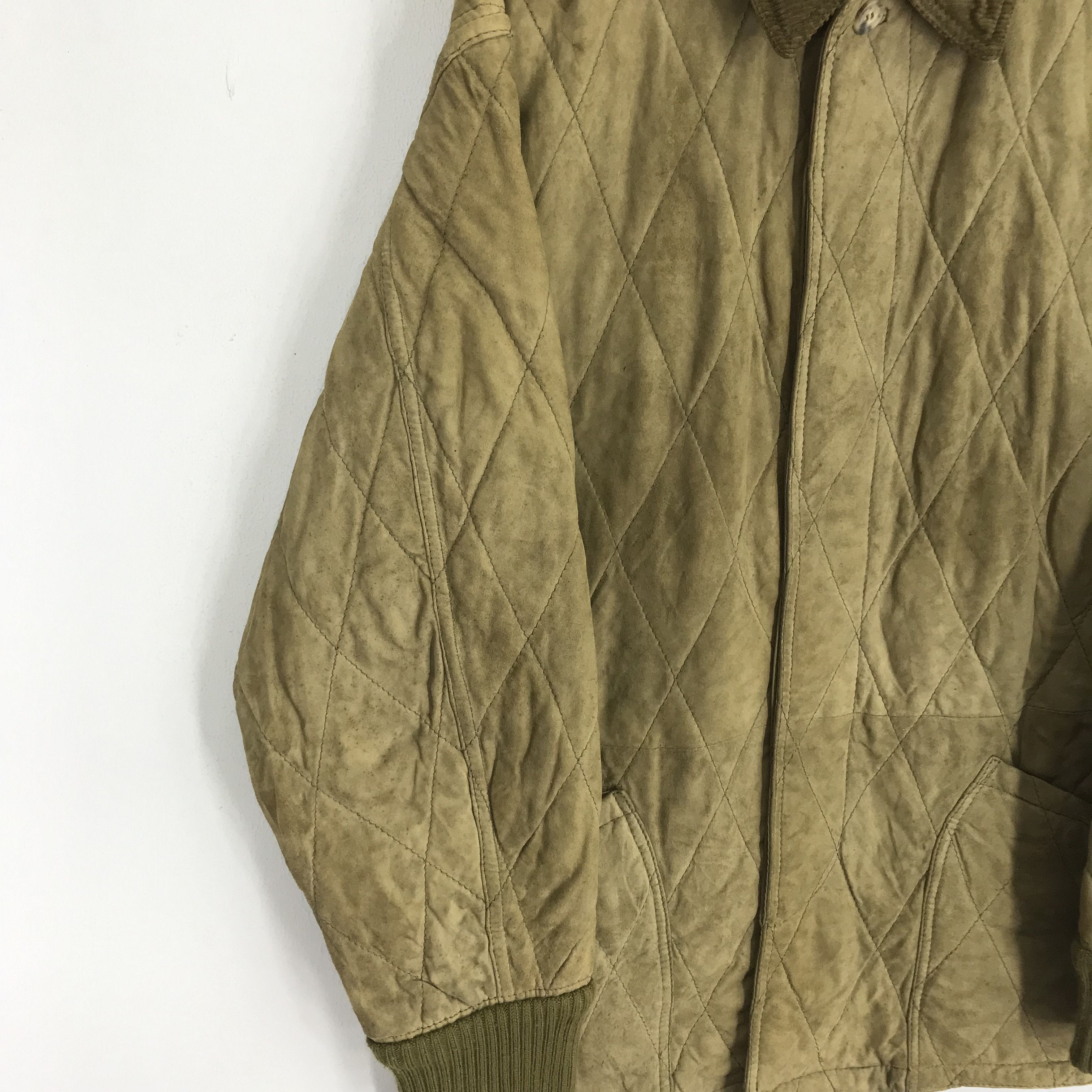 Salvatore Ferragamo × Vintage Vintage Salvatore Ferragamo Italy Quilted Leather Jacket Size US L / EU 52-54 / 3 - 6 Thumbnail