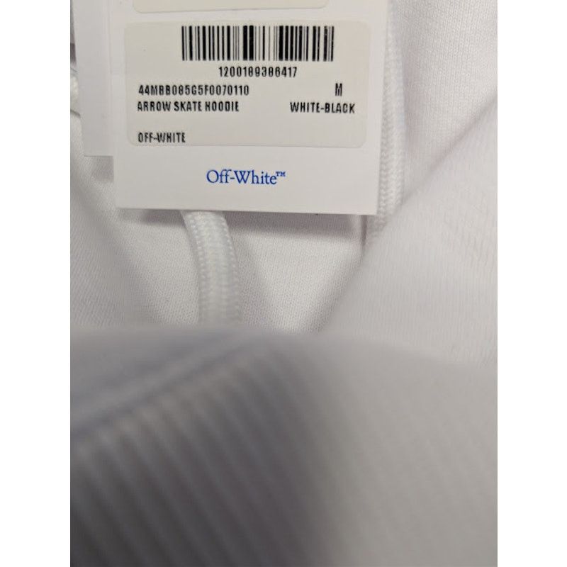 Off-White o1rshd1 Arrow Skate Hoodie in White / Black Size US M / EU 48-50 / 2 - 23 Thumbnail