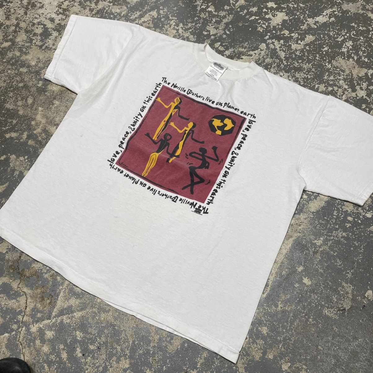 Band Tees × Vintage Vintage The Neville Brothers Live On Planet Earth Tshirt Size US XL / EU 56 / 4 - 2 Thumbnail