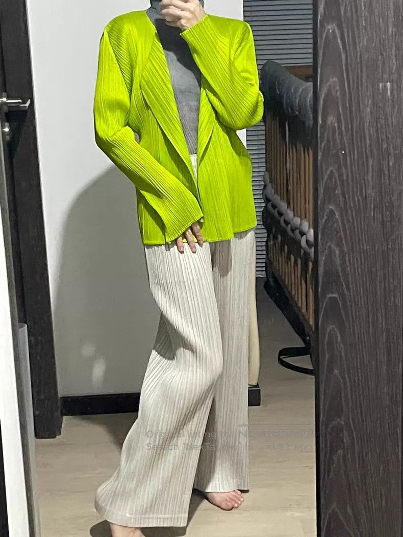 Issey Miyake Issey Miyake Fruit Green Cardigan Size XL / US 12-14 / IT 48-50 - 3 Thumbnail