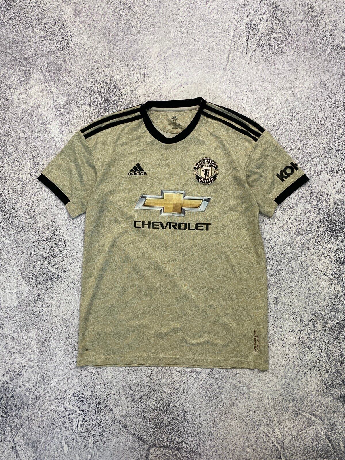 Pre-owned Adidas X Manchester United Adidas 2019 Away Jersey In Beige