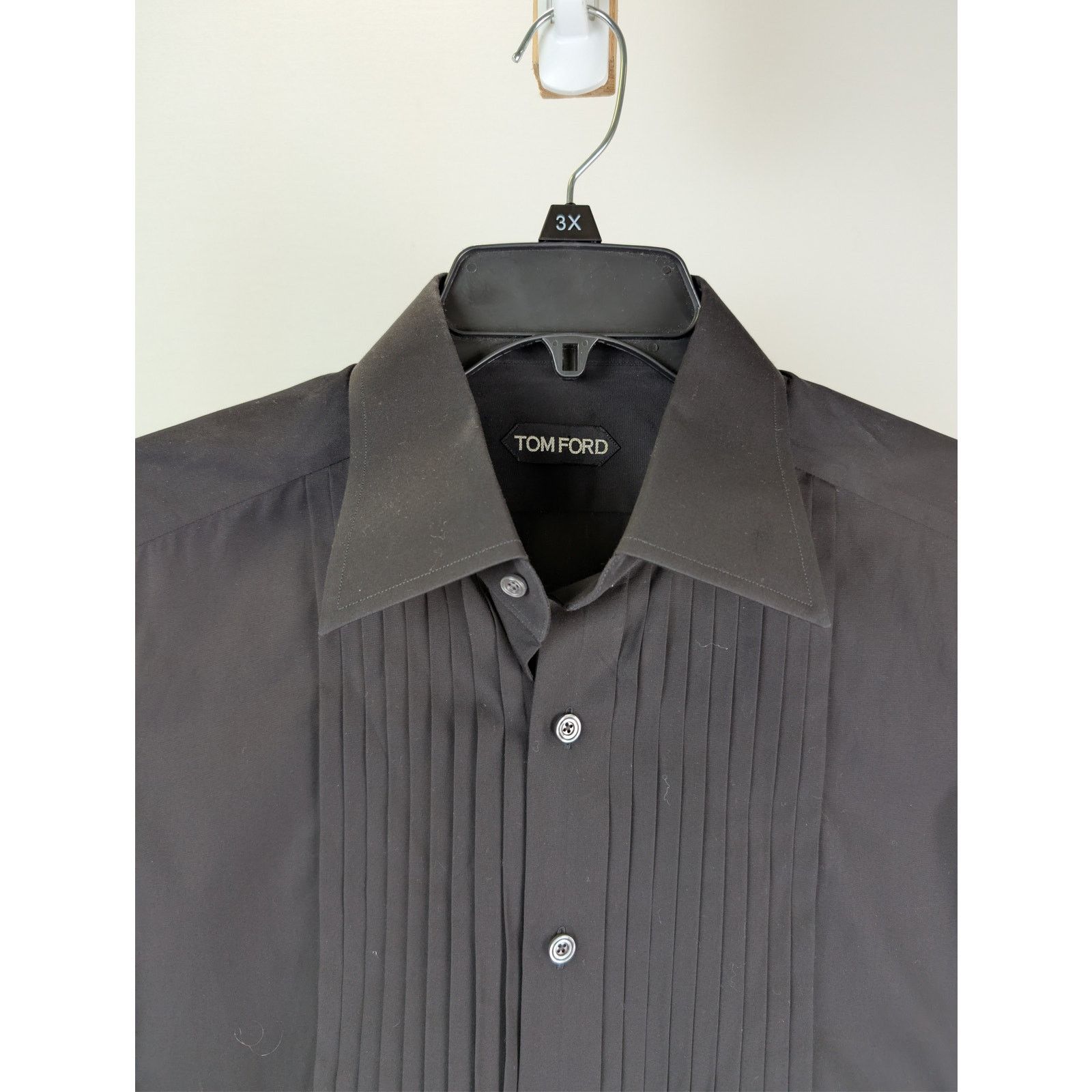 Tom Ford o1rshd1 CC20 Cocktail Voile slim-fit evening shirt in Black Size US M / EU 48-50 / 2 - 7 Thumbnail