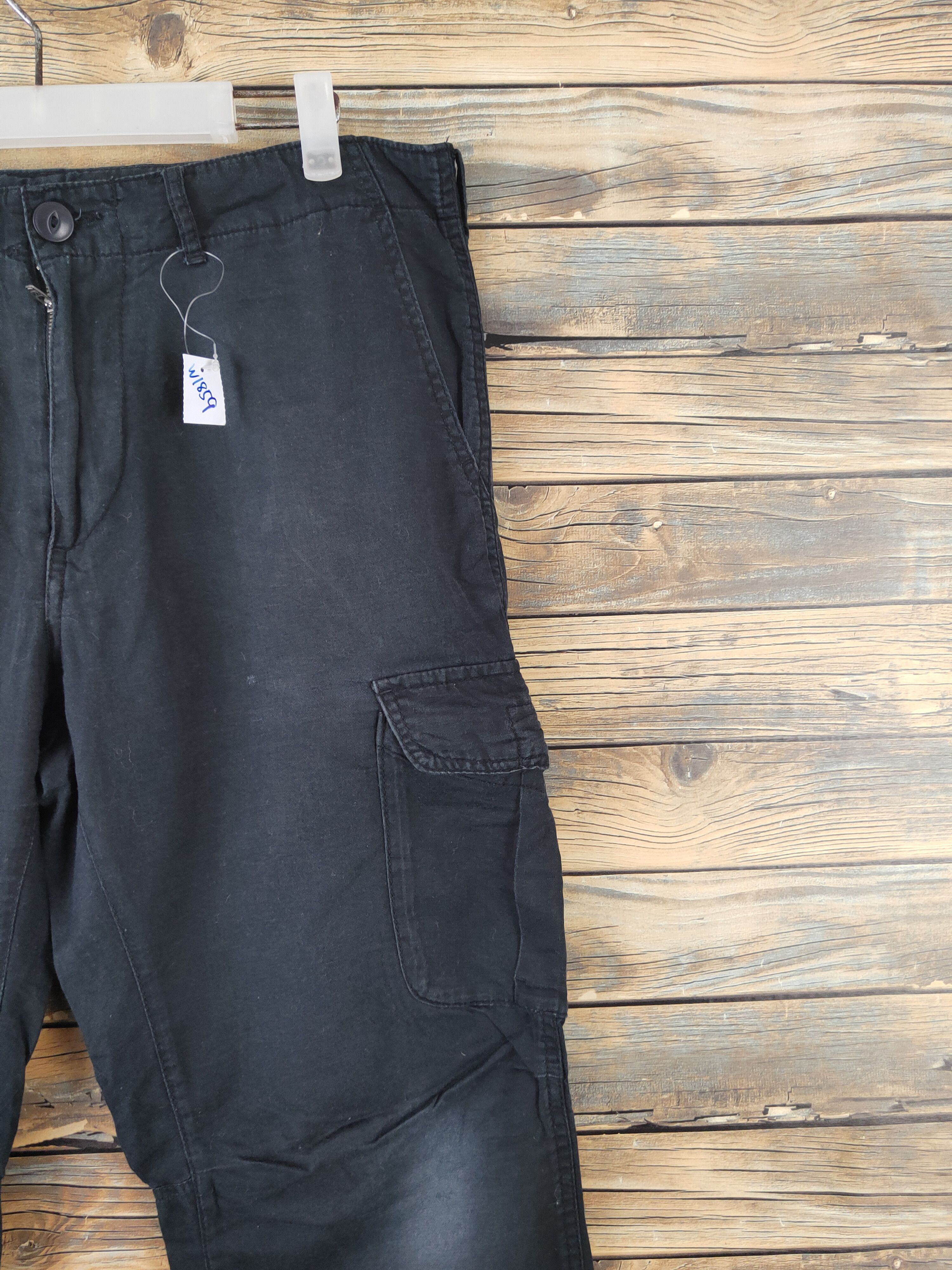 Japanese Brand Back Number Black Multipocket Tactical Cargo Pants #W1859 Size US 33 - 5 Thumbnail