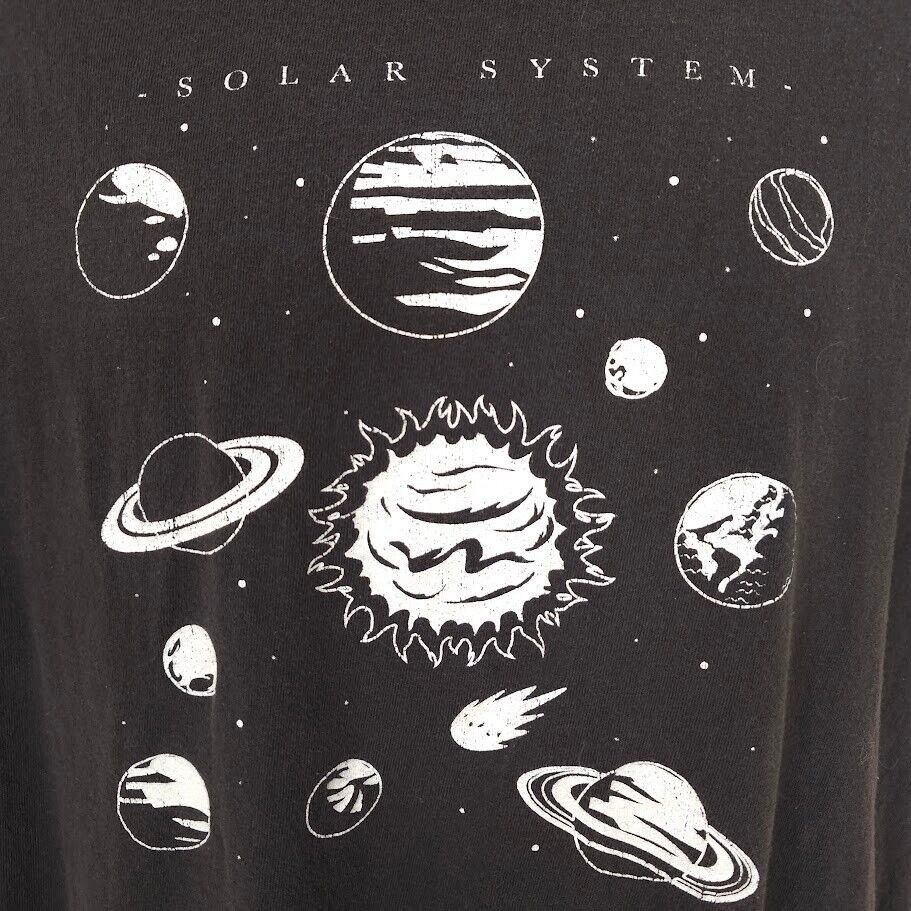 Other Solar System T Shirt Mens Size XL Black Outer Space Planets Size US XL / EU 56 / 4 - 2 Thumbnail