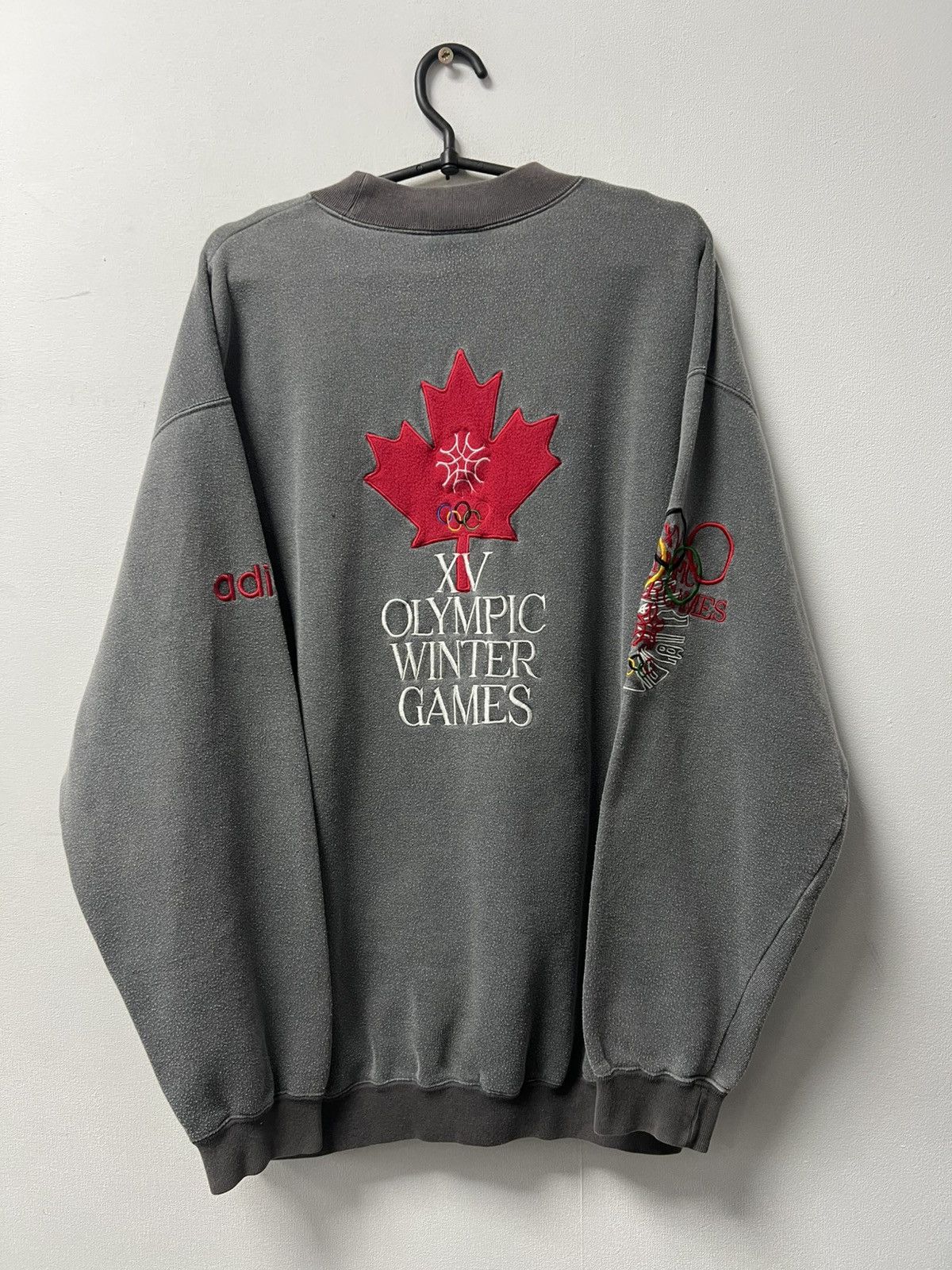 Adidas Adidas 1988 Calgary XV Olympic Winter Games Sweatshirt Rare Size US L / EU 52-54 / 3 - 1 Thumbnail