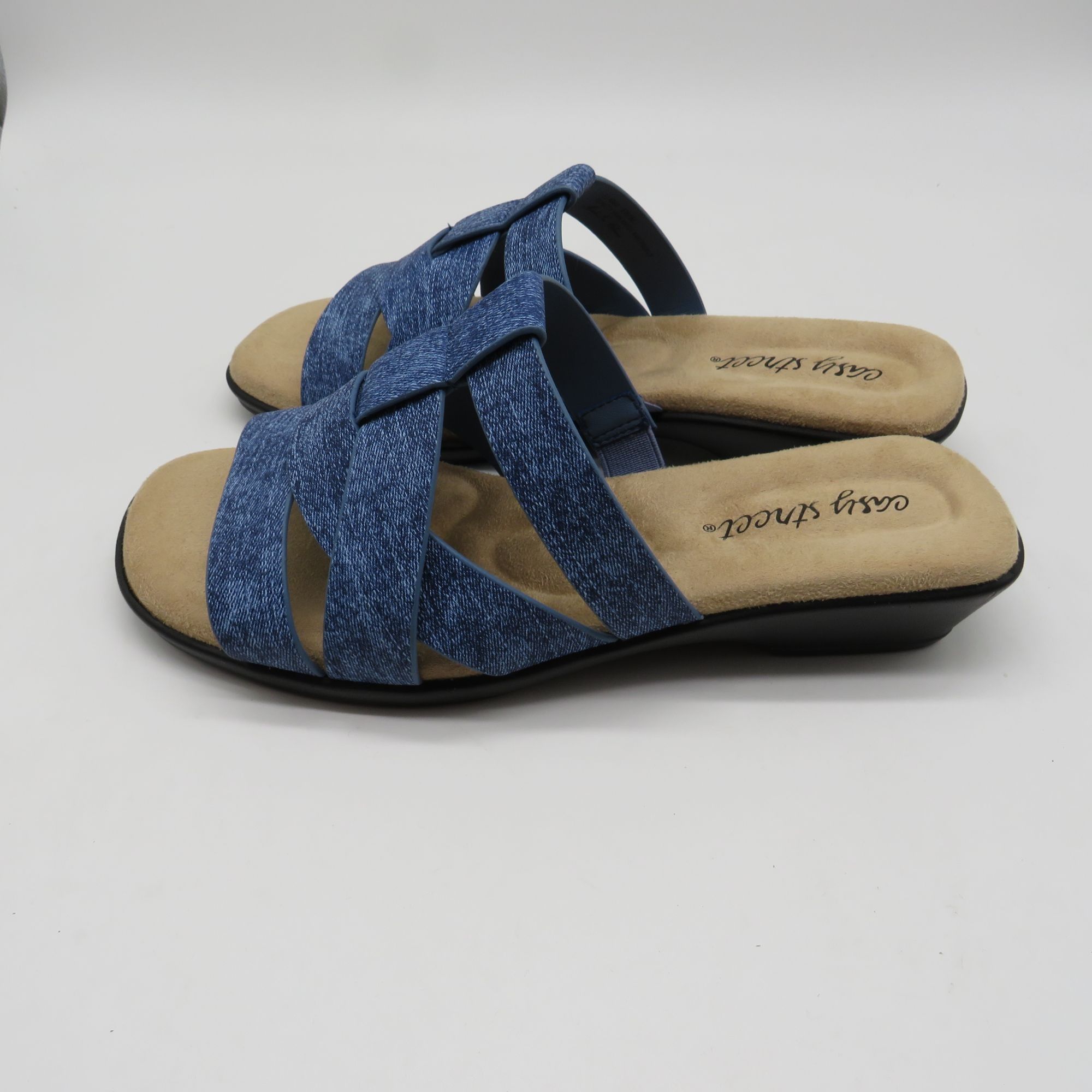 Other Easy Street Womens Lakeport Denim Slide Sandals Comfort Fit Size US 6 / IT 36 - 5 Thumbnail