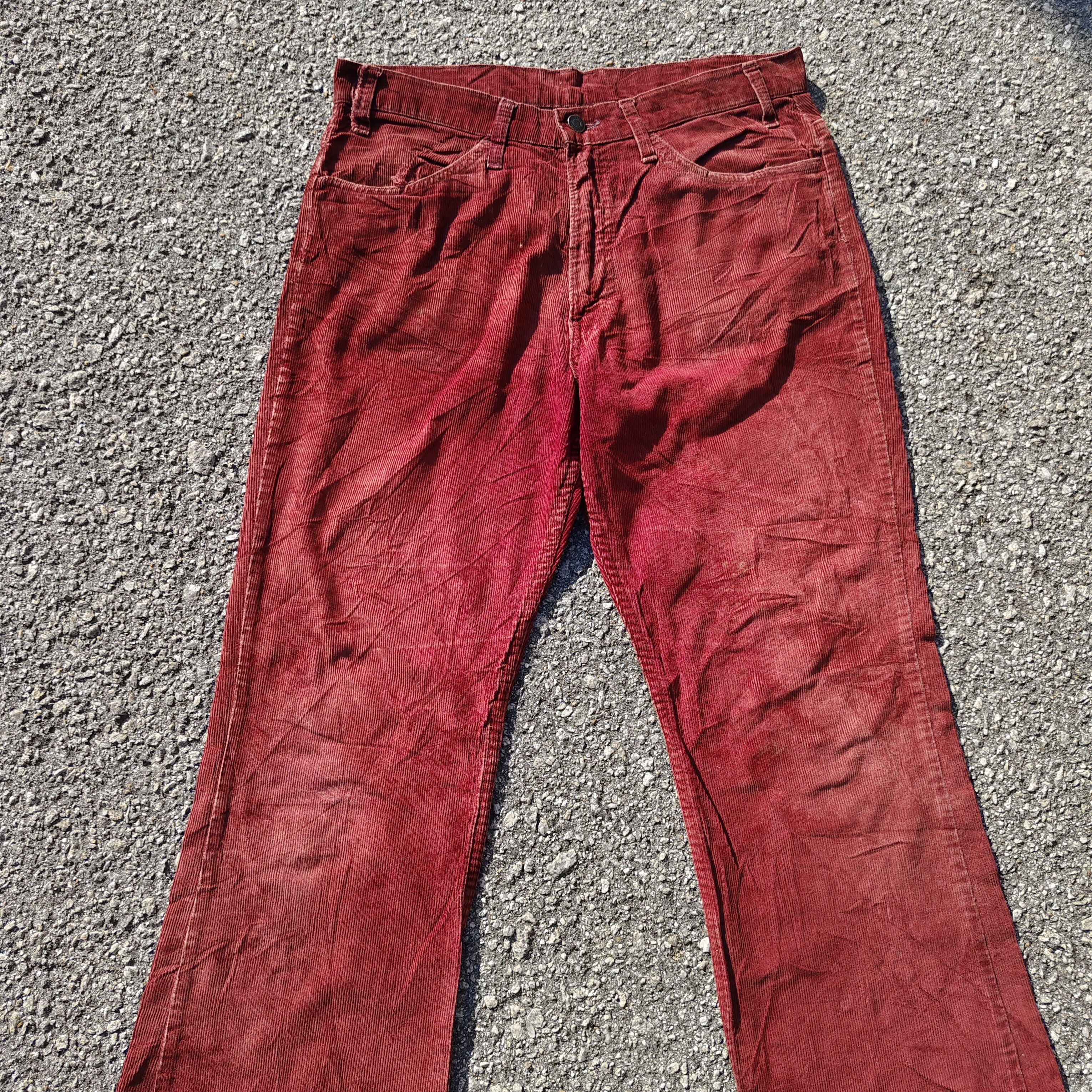 Levi's Rare Vintage 70s Levi's Big E Corduroy Flare Boot Cut Pant Size US 32 / EU 48 - 4 Thumbnail