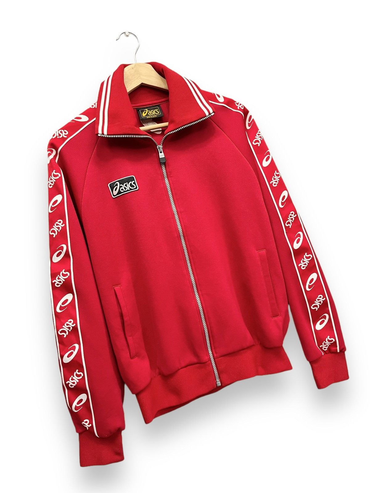 Asics 🔥Vtg 90’s ASICS JAPAN Monogram Side Tape Polyester Jacket Size US S / EU 44-46 / 1 - 1 Thumbnail