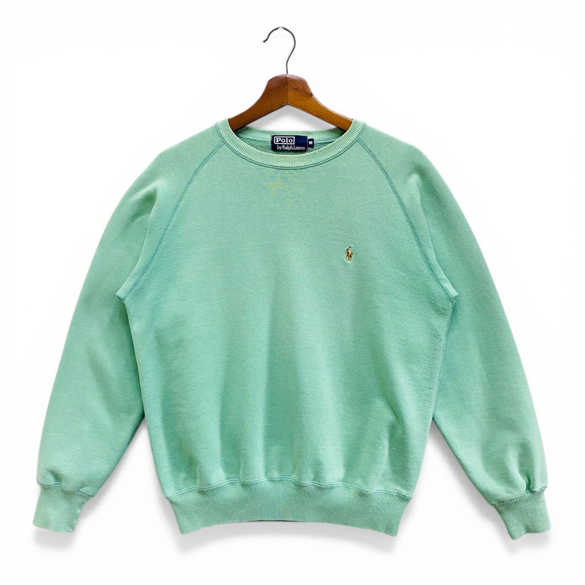 Polo Ralph Lauren Vintage Polo Ralph Lauren Sweatshirt Green Made In Japan Size US M / EU 48-50 / 2 - 1 Thumbnail