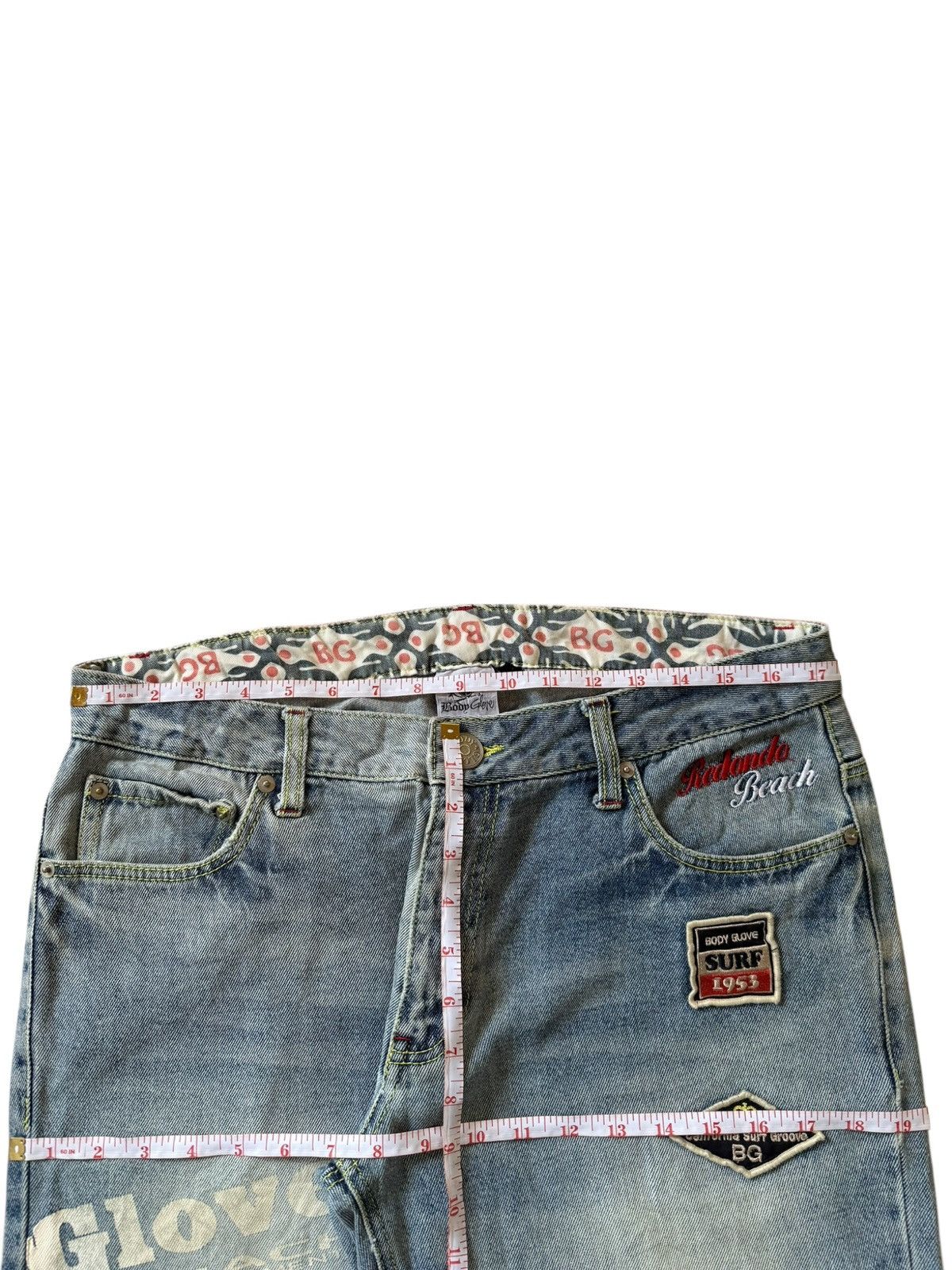 Body Glove Vintage Body Glove Faded Wash Distressed Loose Jeans Size US 34 / EU 50 - 6 Thumbnail
