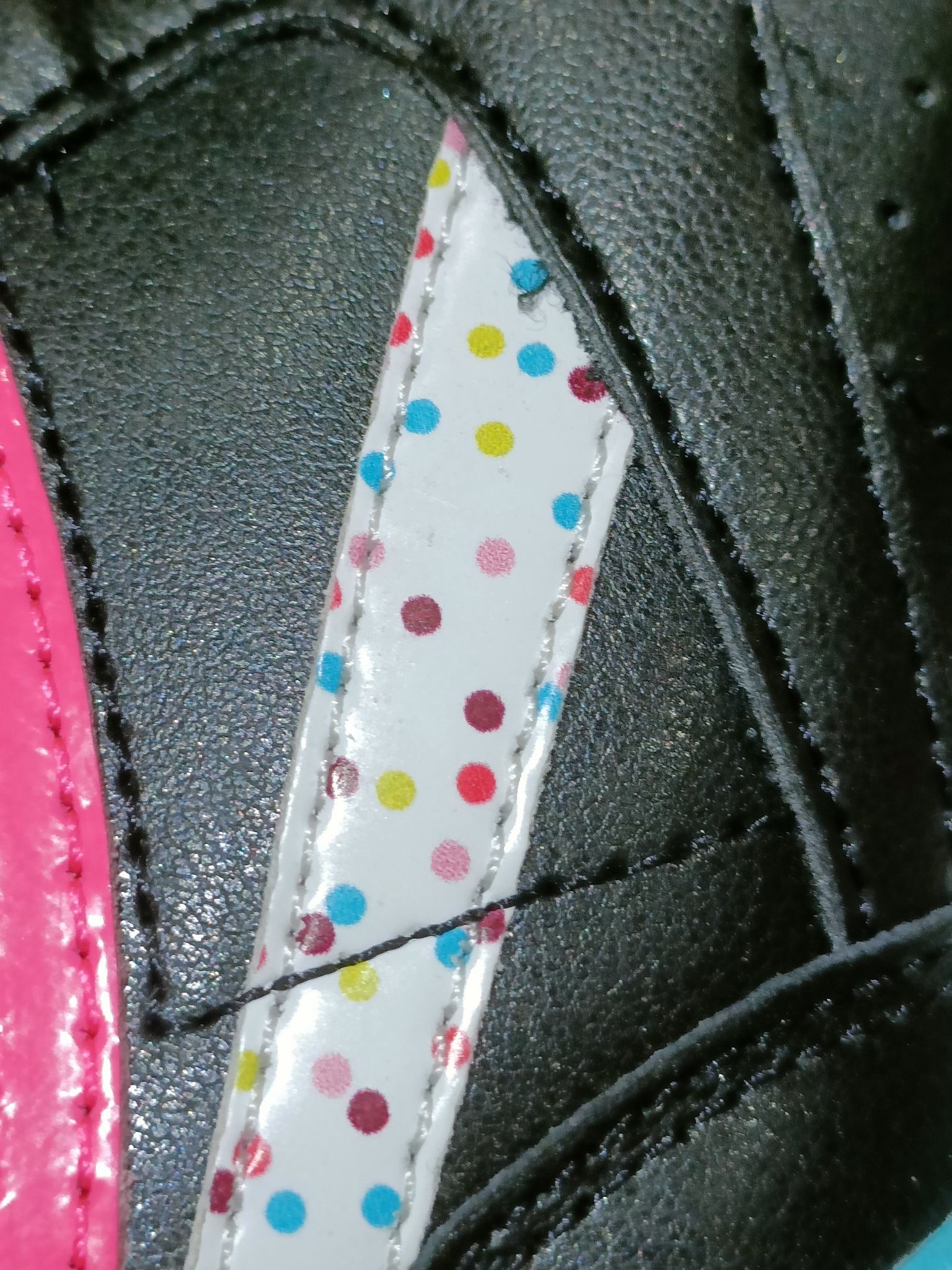 Reebok Reebok Sneakers Girls 3 Black Pink Teal High Top Polka Dot Size 3XL / US 20-22 - 5 Thumbnail