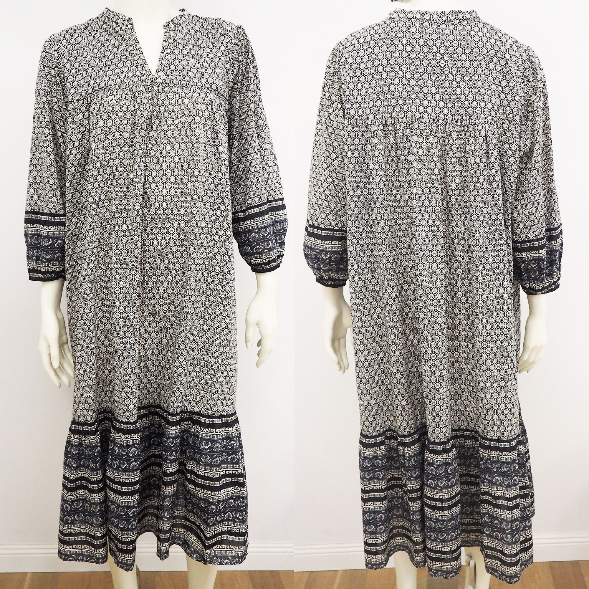 Anna Sui Anna Sui cotton boho midi dress abstract print L Size L / US 10 / IT 46 - 6 Thumbnail