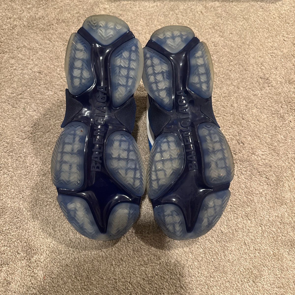 Balenciaga Balenciaga Triple S 'Clear Sole - White Blue' Size US 11 / EU 44 - 4 Thumbnail