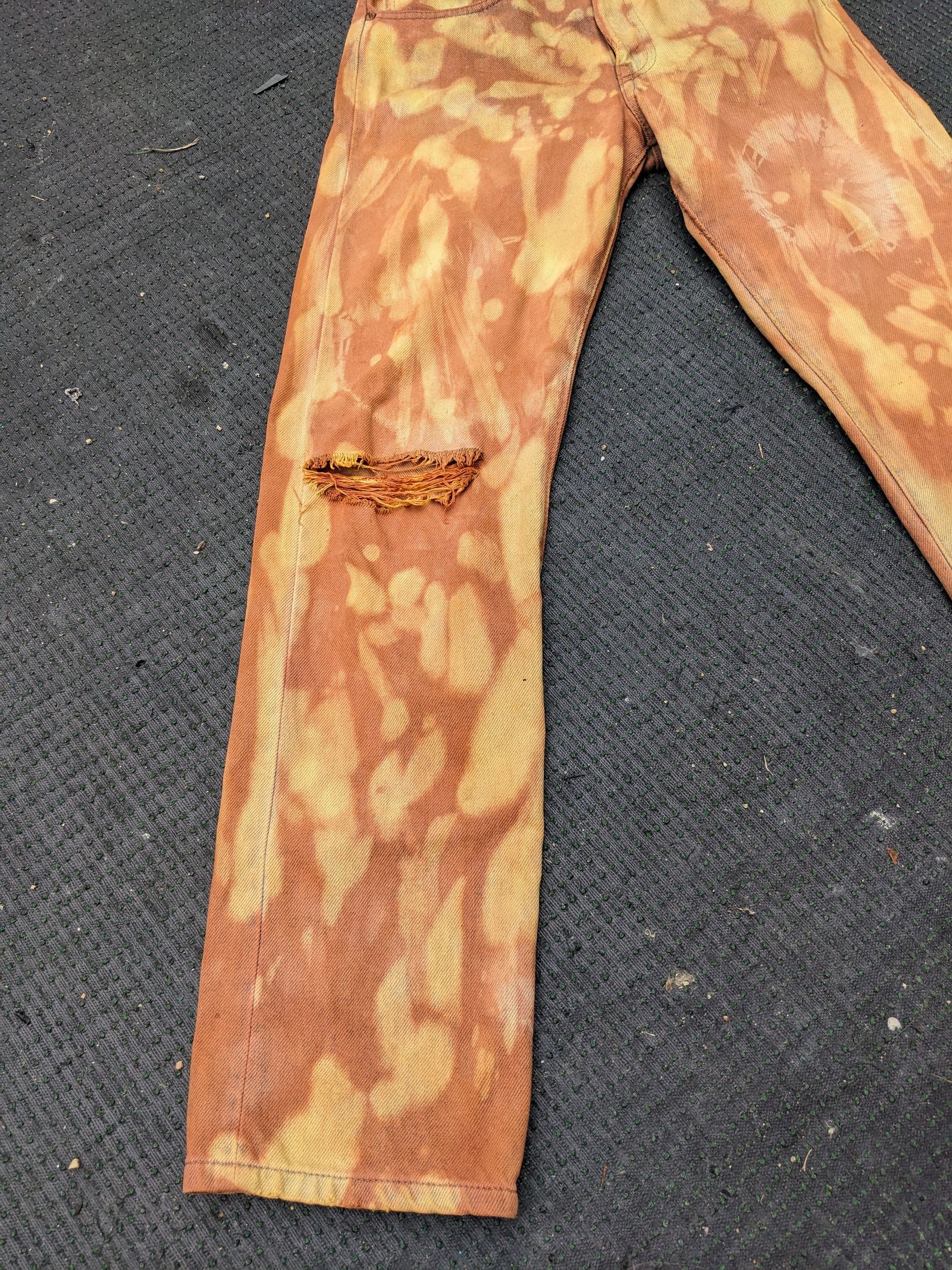 Japanese Brand × Levi's × Vintage Vintage 80 s Levis 505 Jeans Distressed Rust Dye Custom Made Size US 28 / EU 44 - 6 Thumbnail