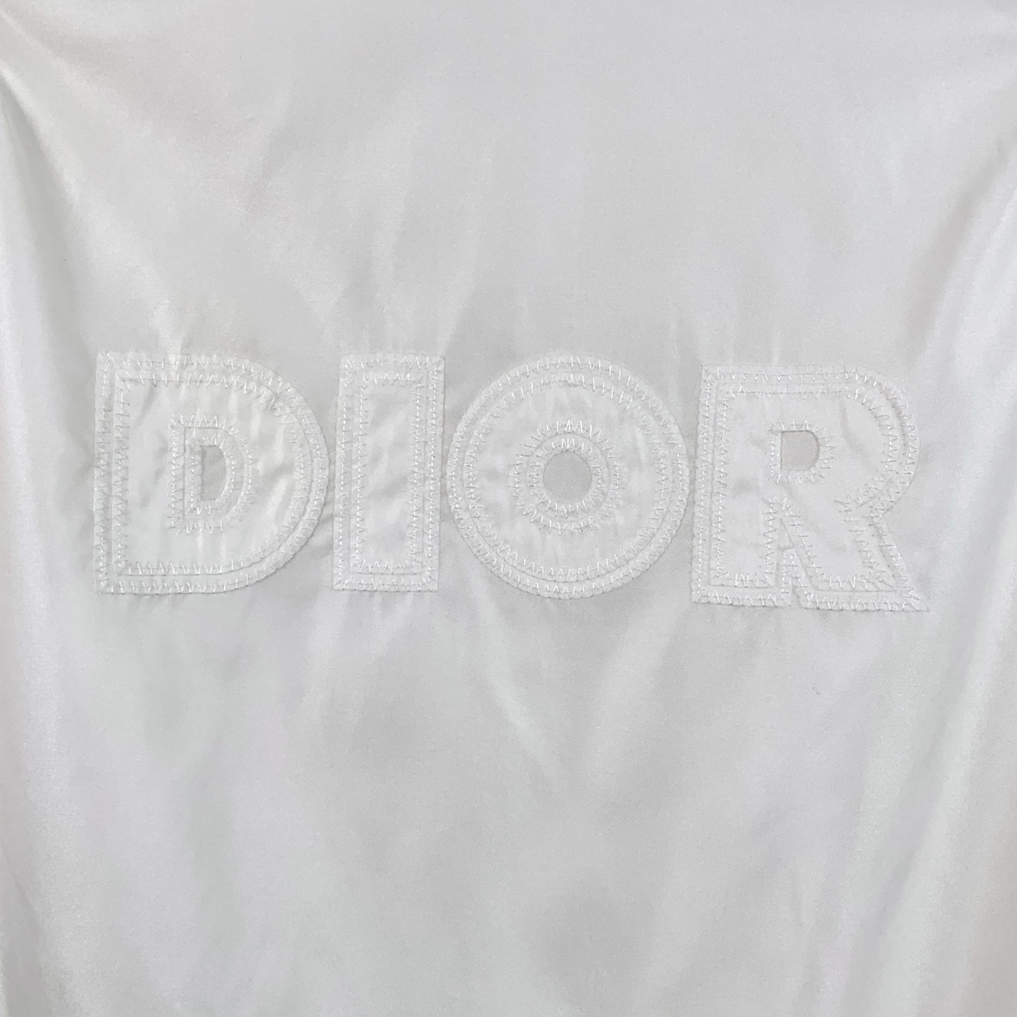 Dior Dior Mens White Satin Bomber Jacket With Zipper & Pockets Si Size US M / EU 48-50 / 2 - 8 Thumbnail