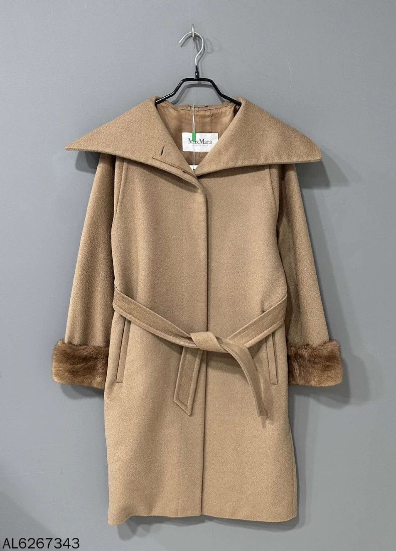 Max Mara MaxMara Camel Wool Blend Coat Size M / US 6-8 / IT 42-44 - 1 Thumbnail
