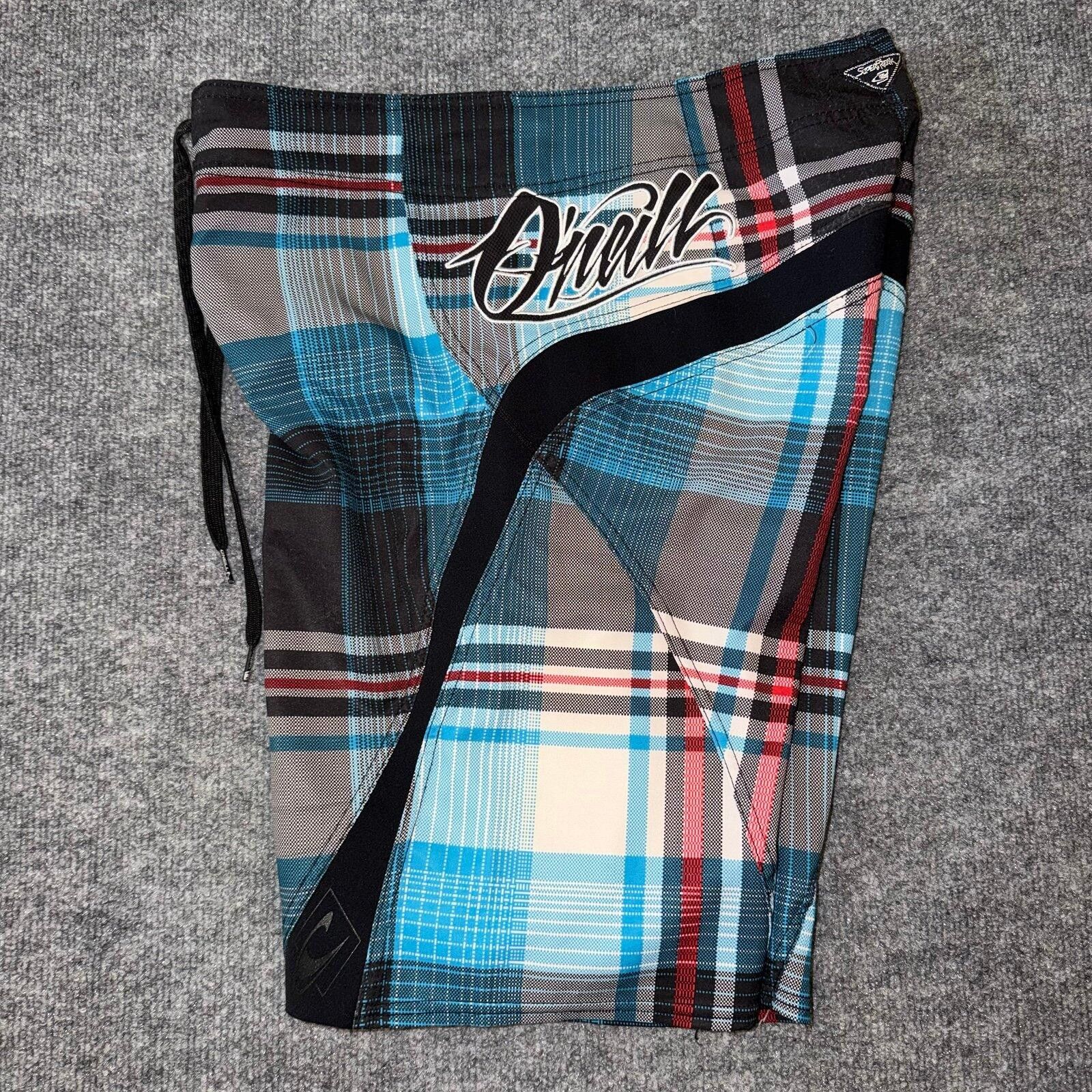 O'Neill O’Neill Superfreak Blue Plaid Surf Board Shorts Mens MD 32 Size US 32 / EU 48 - 1 Thumbnail