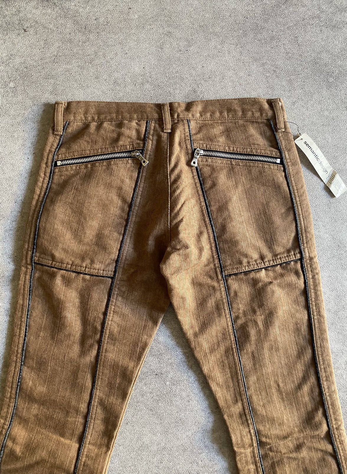 semanticdesign 2000s Semantic Design Archive Panel Herringbone Pants Size 26" / US 2 / IT 38 - 7 Thumbnail