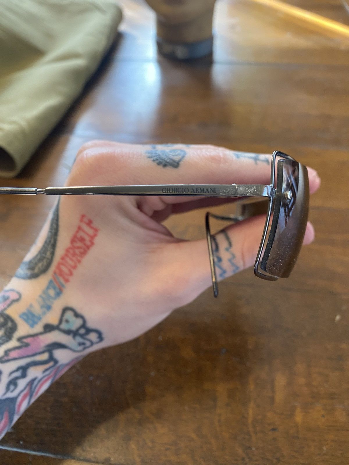 Designer × Giorgio Armani × Vintage vintage giorgio armani rimless sunglasses Size ONE SIZE - 7 Thumbnail