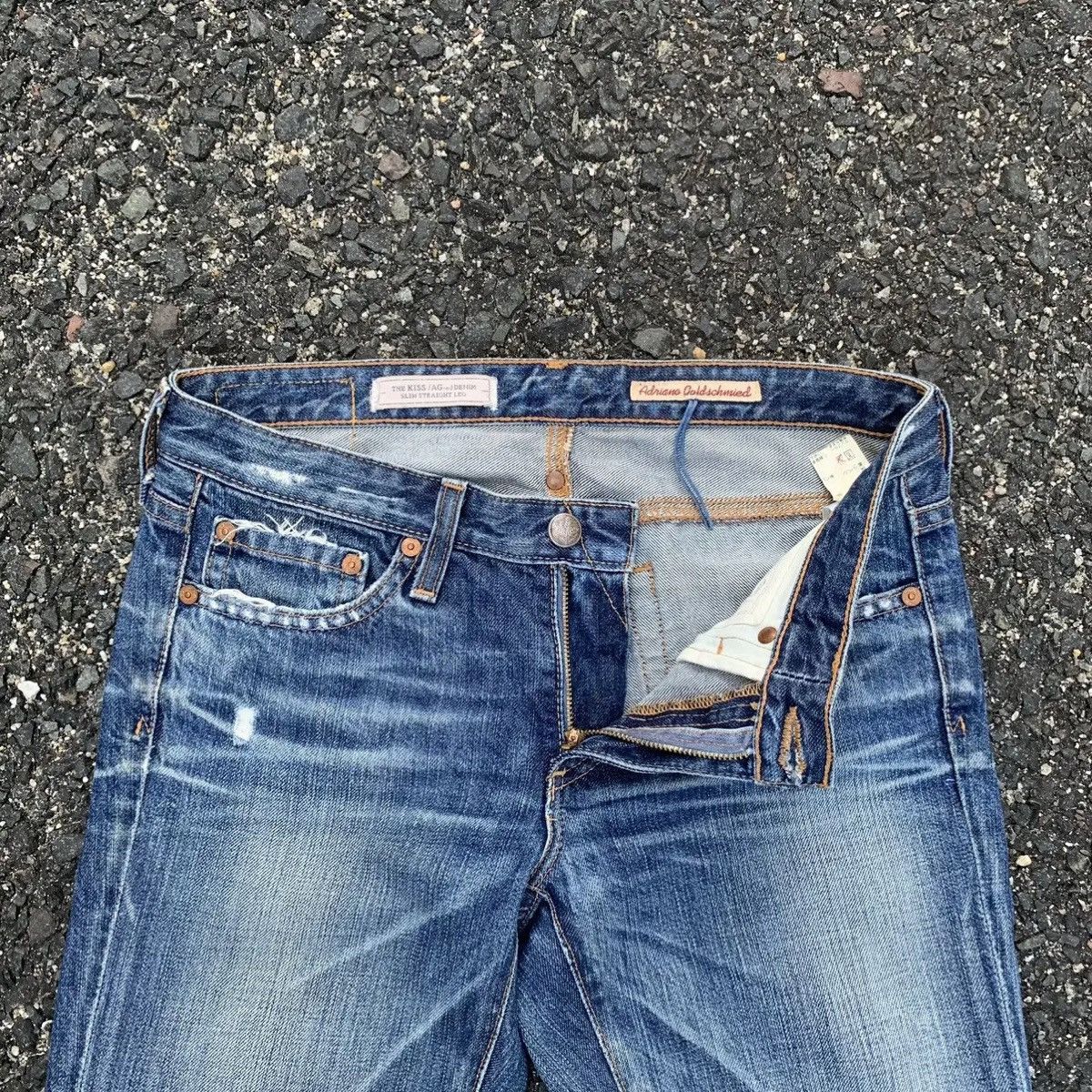 AG Adriano Goldschmied Adriano Goldschmied Jeans 29x30 Distressed Denim Faded Pants Size US 29 - 7 Thumbnail