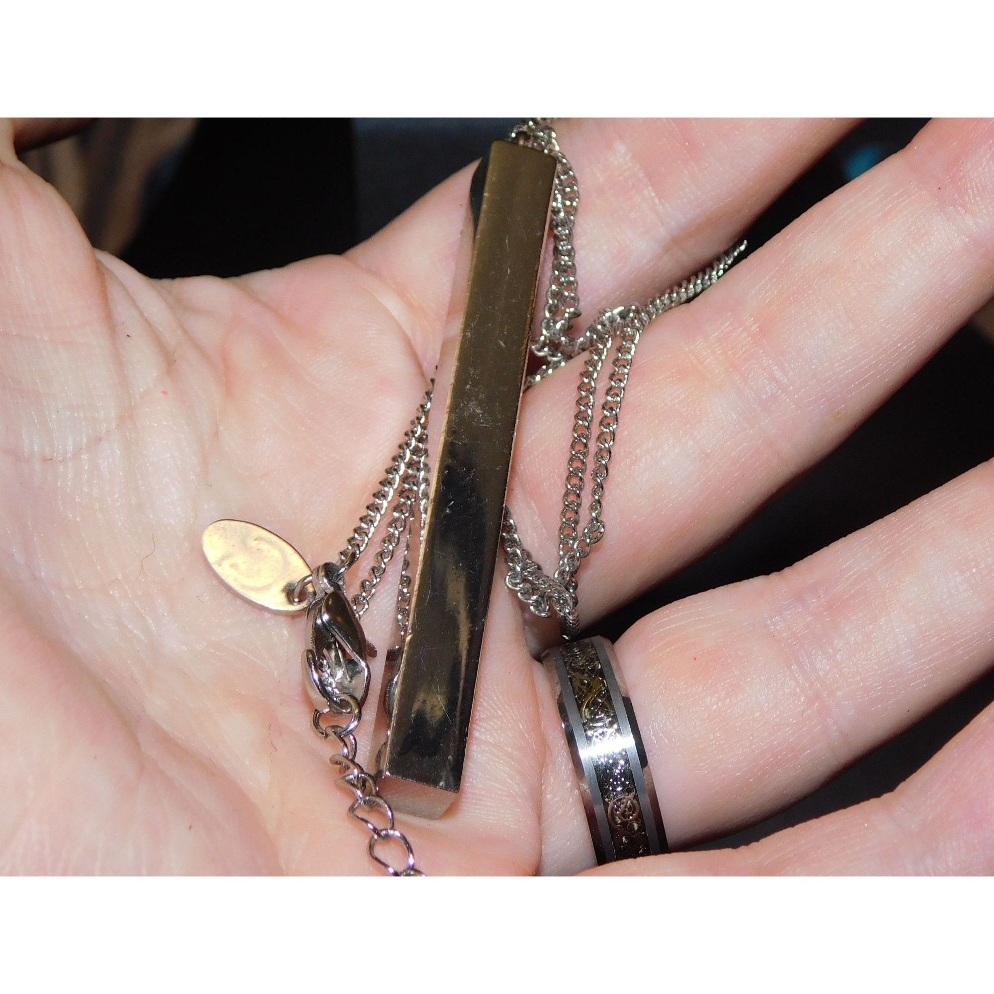 Other Charming Charlie Modern Silver Tone Pillar Necklace Size ONE SIZE - 2 Thumbnail