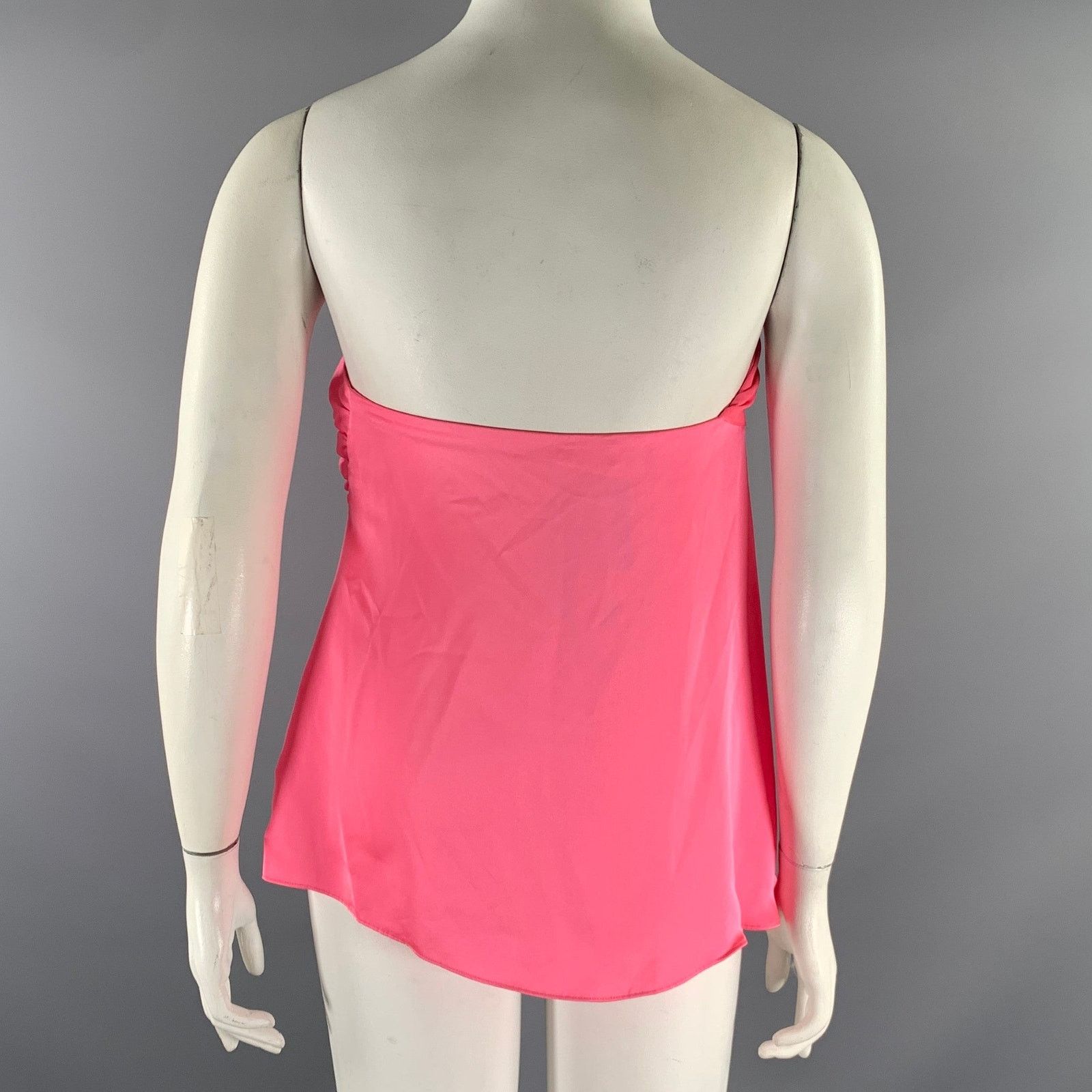 Ramy Brook RAMY BROOK Size L Pink Neon Polyester Tube top Casual Top Size L / US 10 / IT 46 - 3 Thumbnail