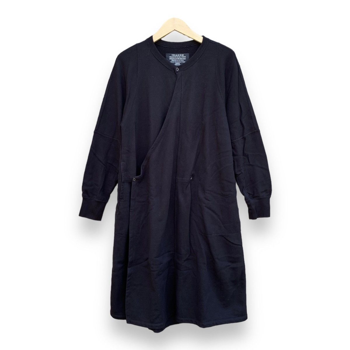 image of Cabane De Zucca Sweatshirt Dress By Issey Miyake in Black, Women's (Size Large)
