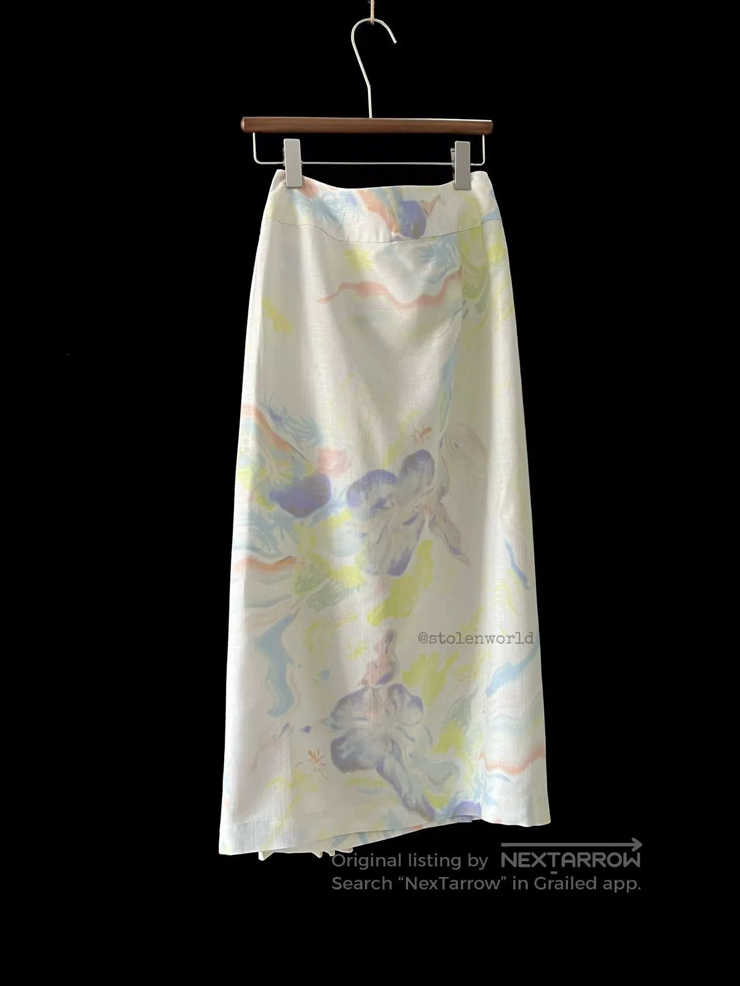 Issey Miyake Issey Miyake 2006 Oil Paint Fan Skirt. Size 23" - 6 Thumbnail
