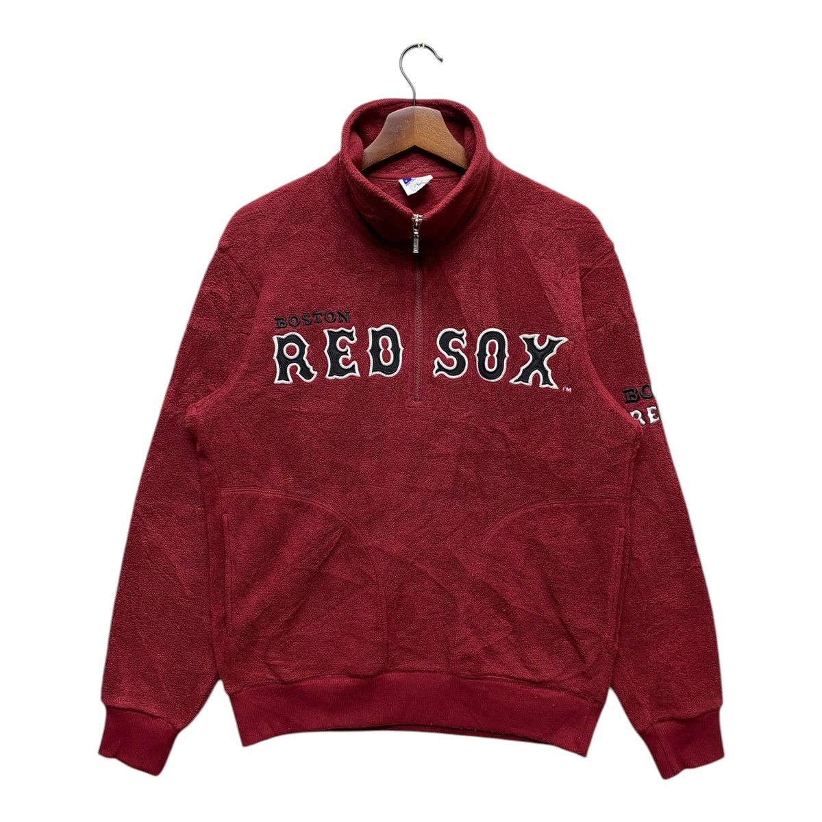 MLB MLB X Uniqlo Red Sox Baseball Fleece Quarter Zip Size L Size US L / EU 52-54 / 3 - 1 Thumbnail