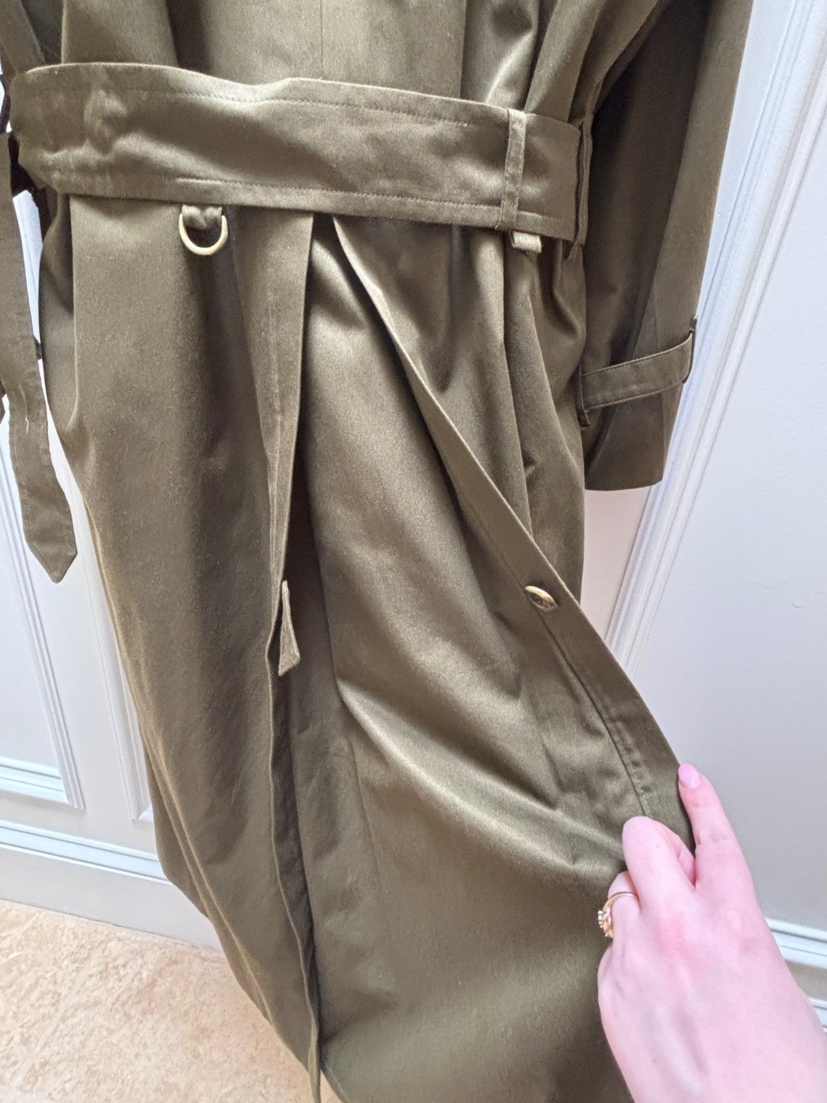 Burberry Rare M46 90s Burberry Trench Coat w/ Green House Check Size US XL / EU 56 / 4 - 9 Thumbnail