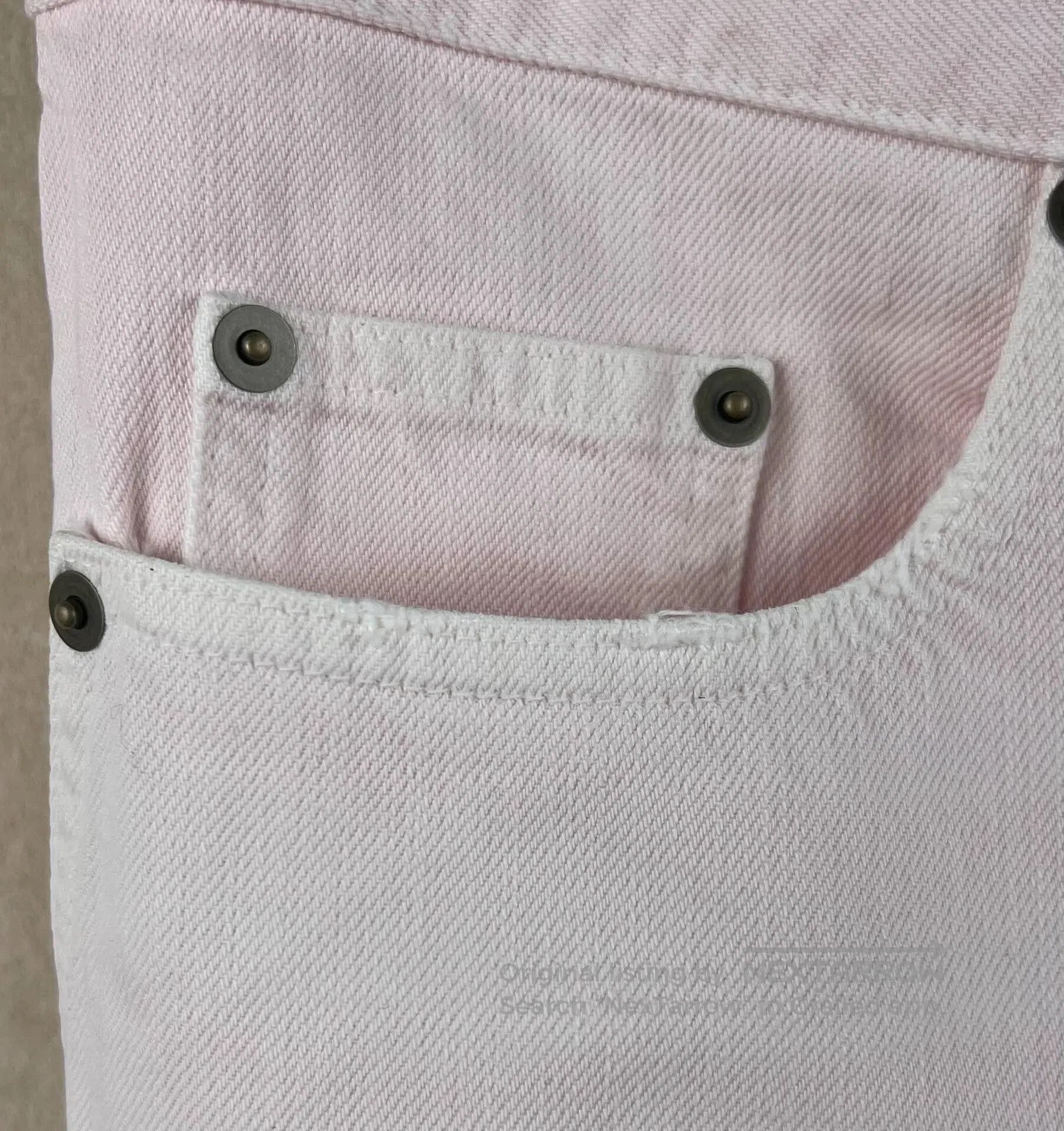 Yves Saint Laurent light pink YSL men's denim pants. Size US 31 - 2 Thumbnail